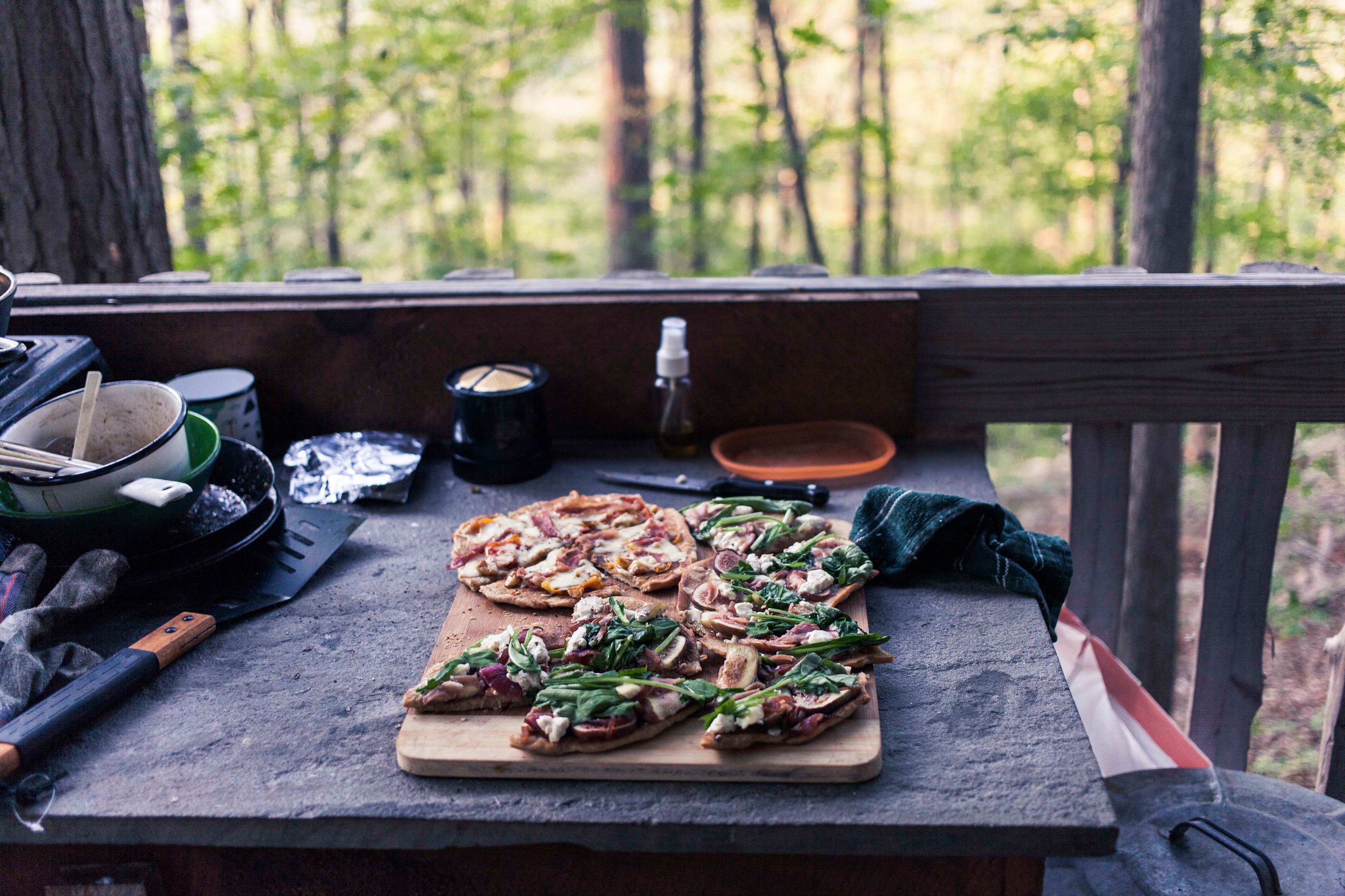 Gourmet camp eats ala skillet pizza