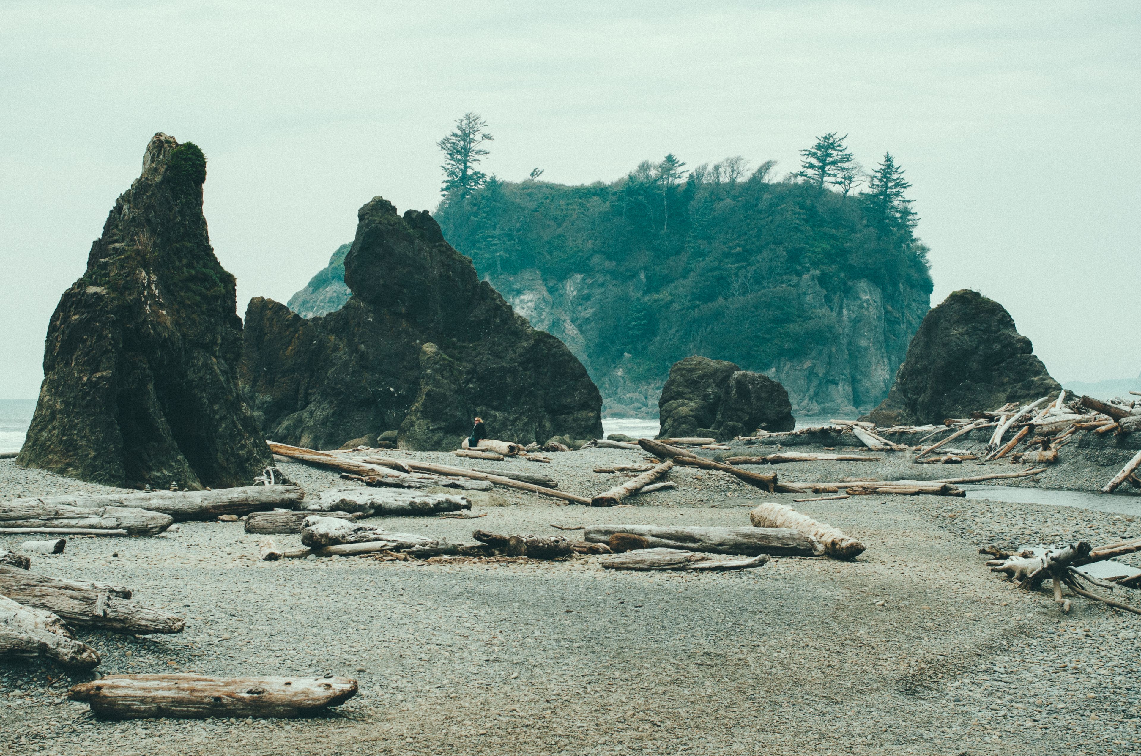 Ruby Beach! This place was one of my favorite beaches in the area. This is a great place to be at sunset. 