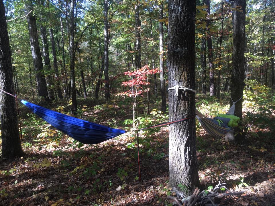 Primitive camping spot -- plenty of trees to hang your hammock.