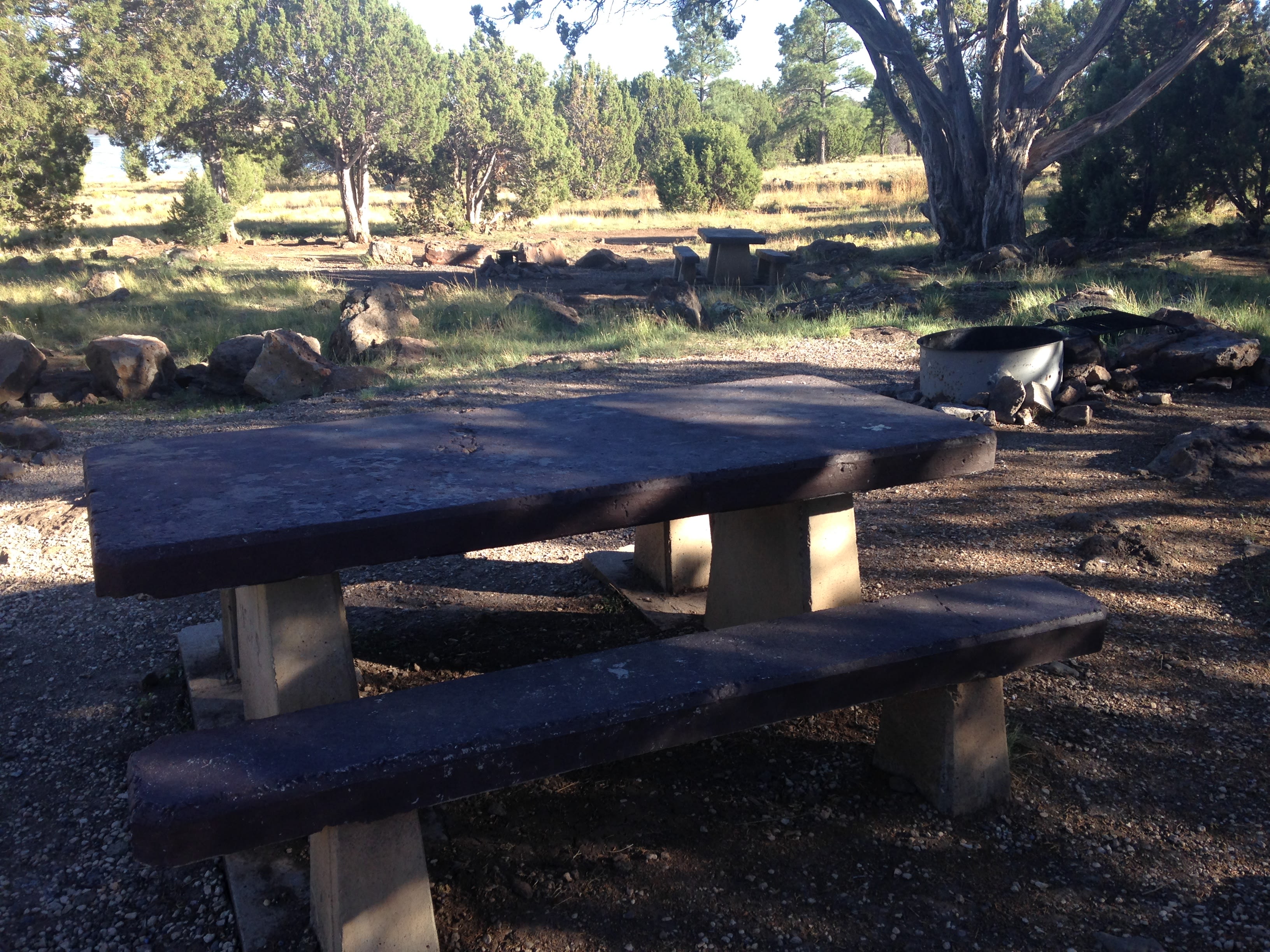 Well tended sites, all with tables and campfire rings. Good distance between sites.