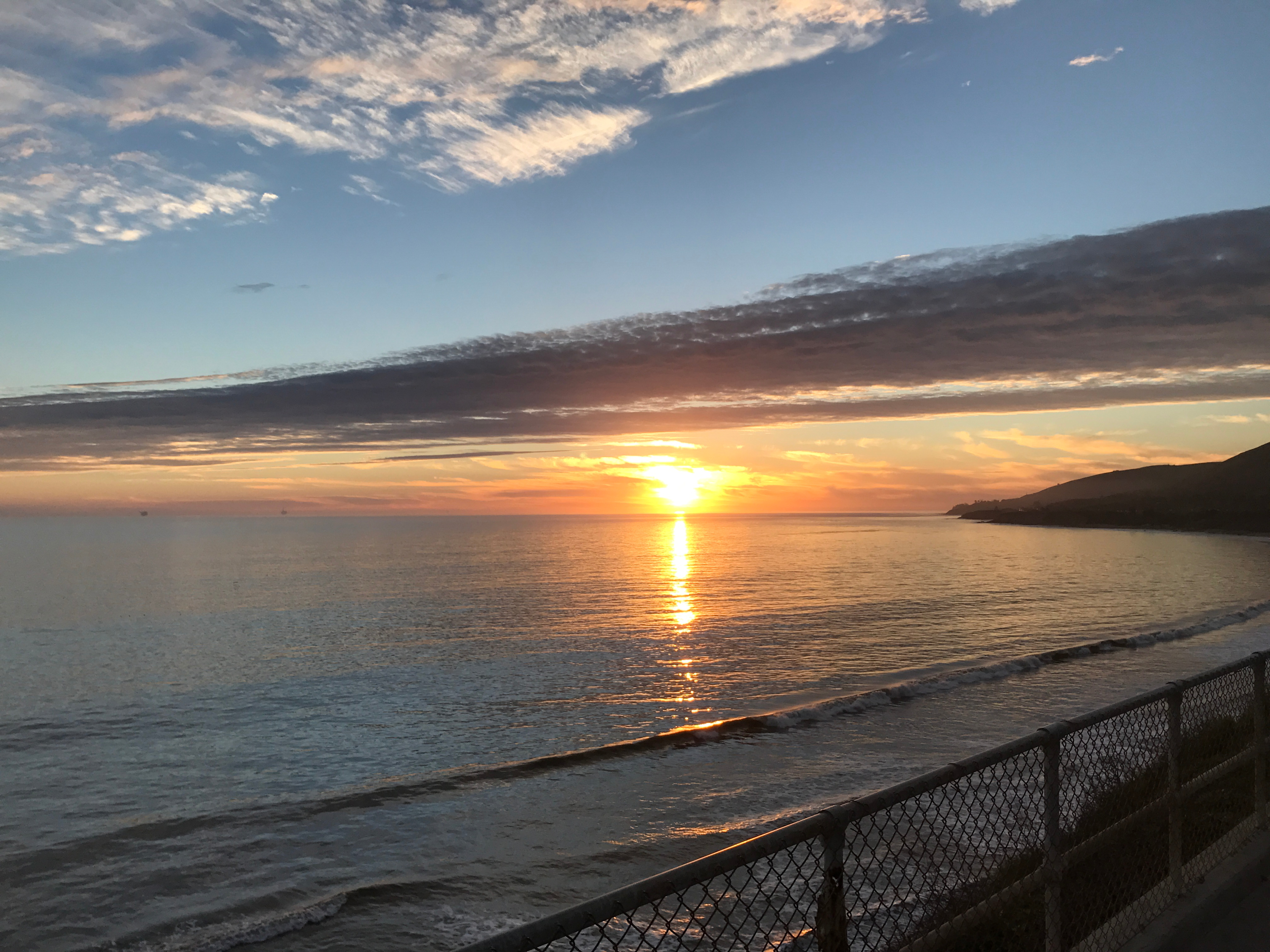 Sun setting day before the storm.