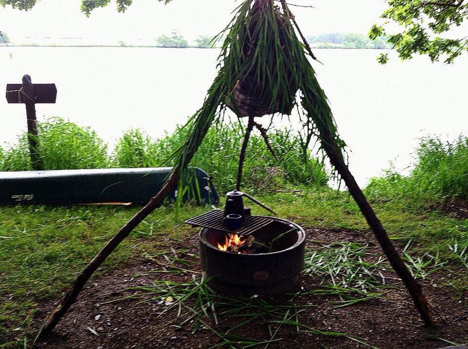 Cooking in the rain :) 