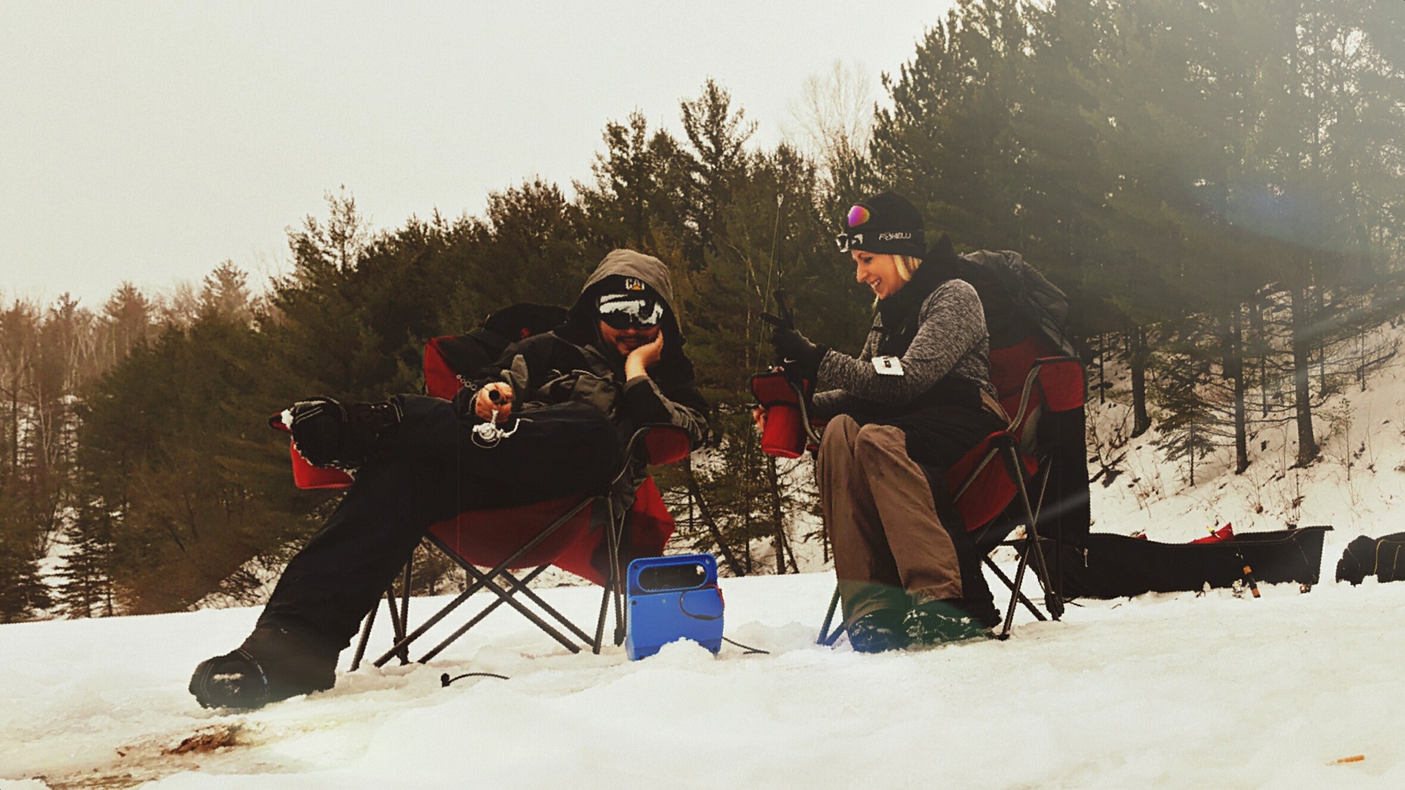 There is a lake stocked with trout within walking distance from the yurts . 