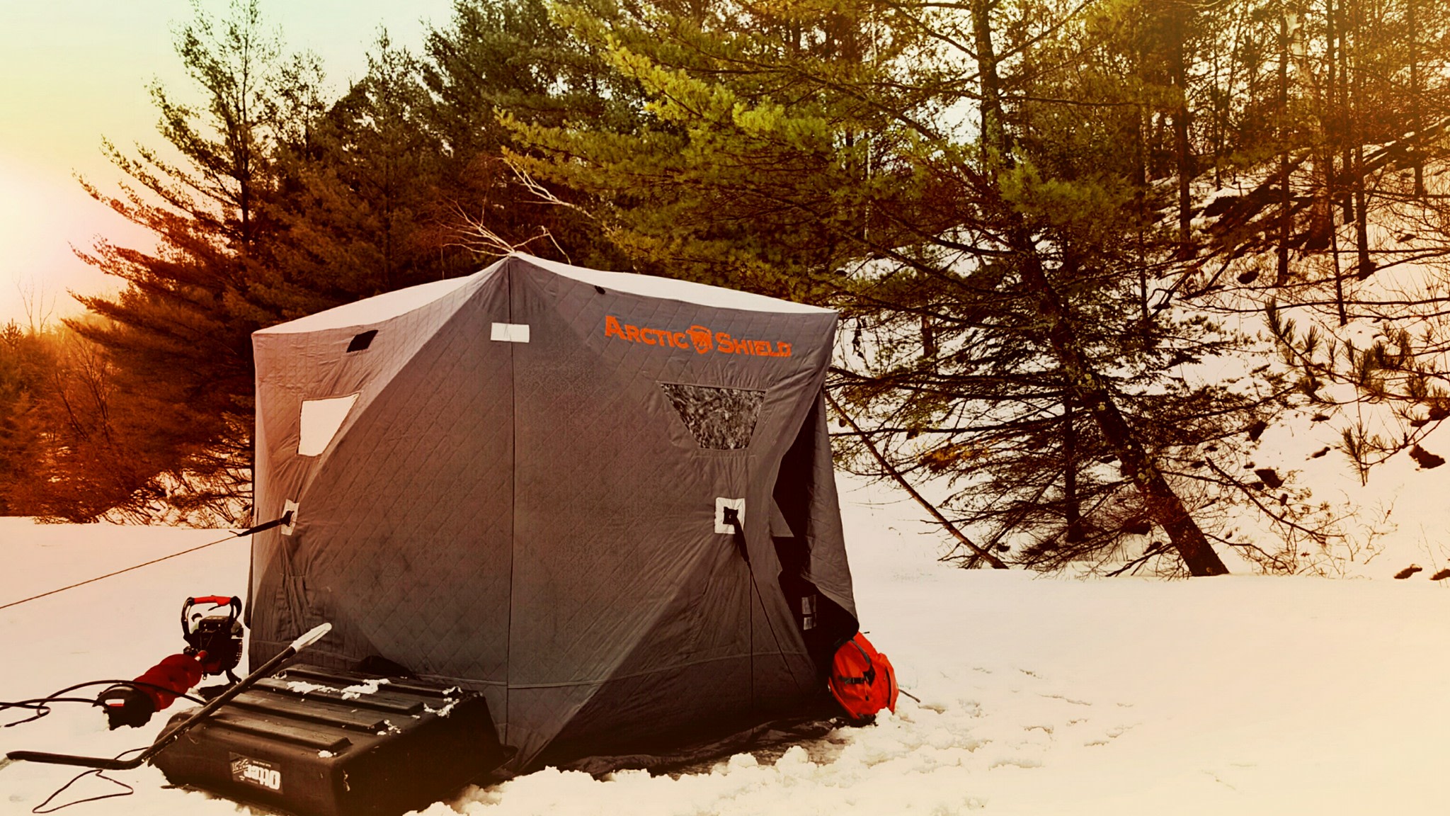 The mine lake near the yurts are very deep . We were at 19 feet here , right off the shore . The lake drops to 100 + feet in the center . 
