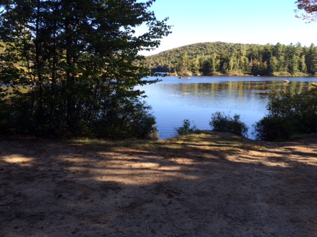 Beautiful view of the secluded lake