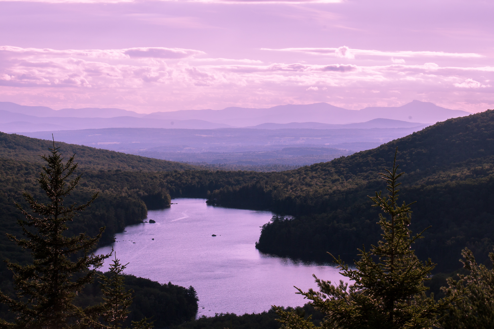 This is the view of Kettle Pond from Owl's Head. Great little hike (easy enough for kids, but what a view!).