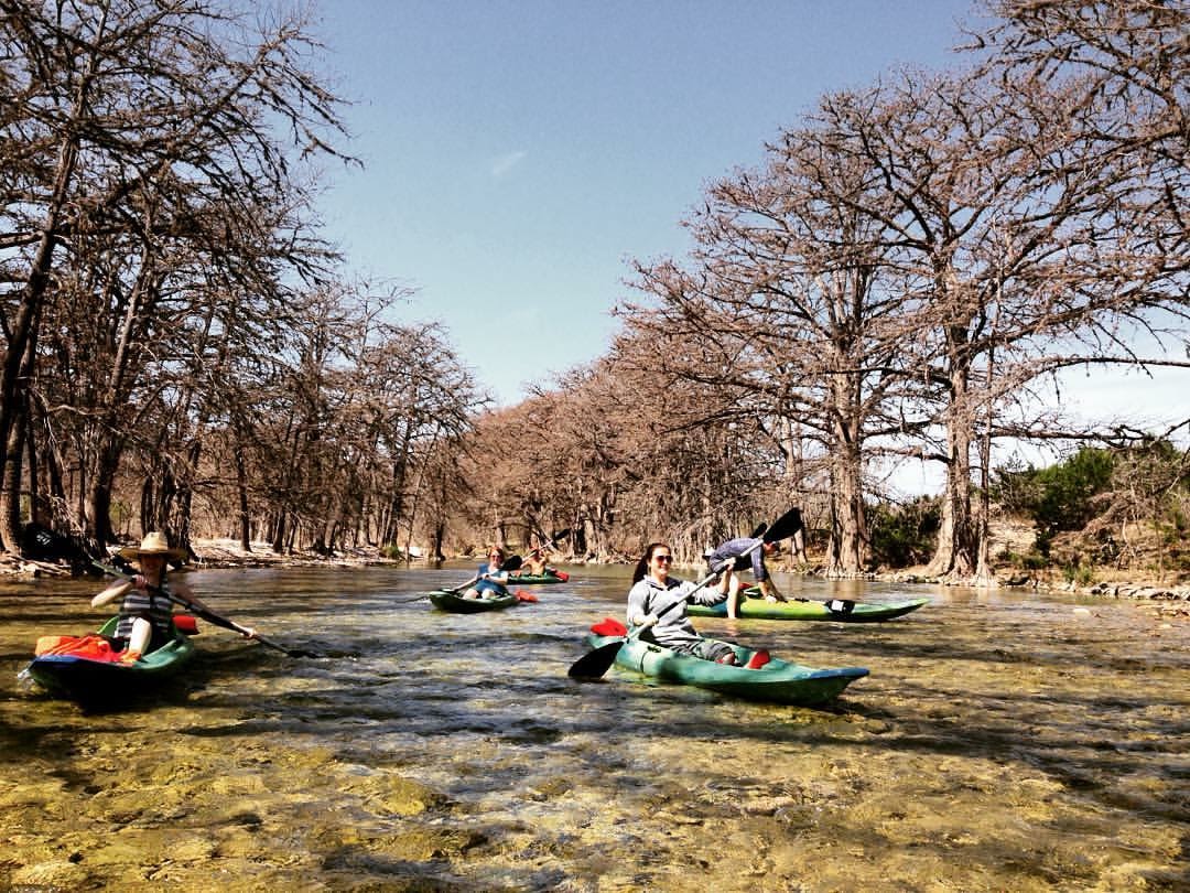 Some lovely kayaking on the Frio River.