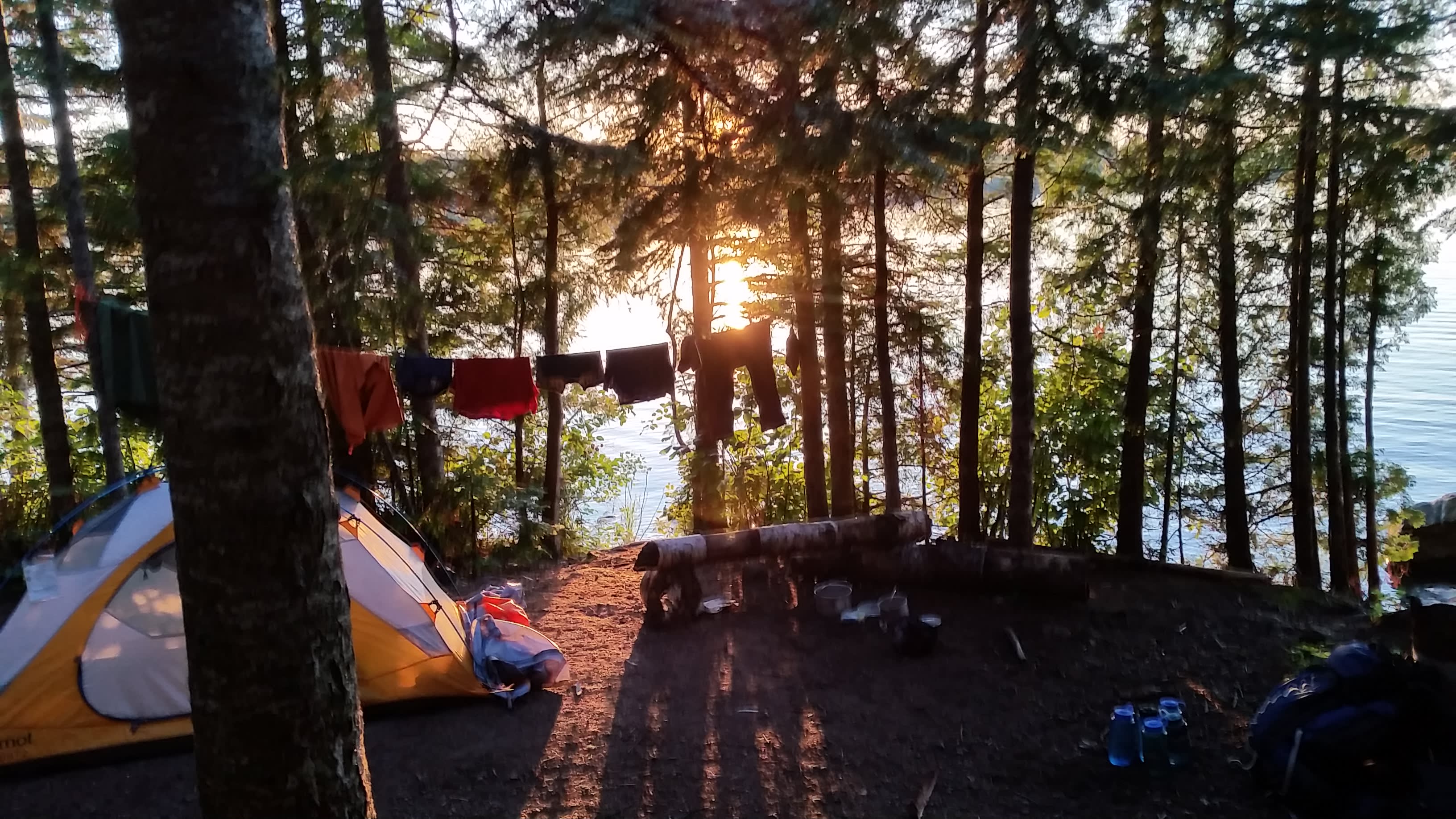 Camp Site is right on Lake Superior
