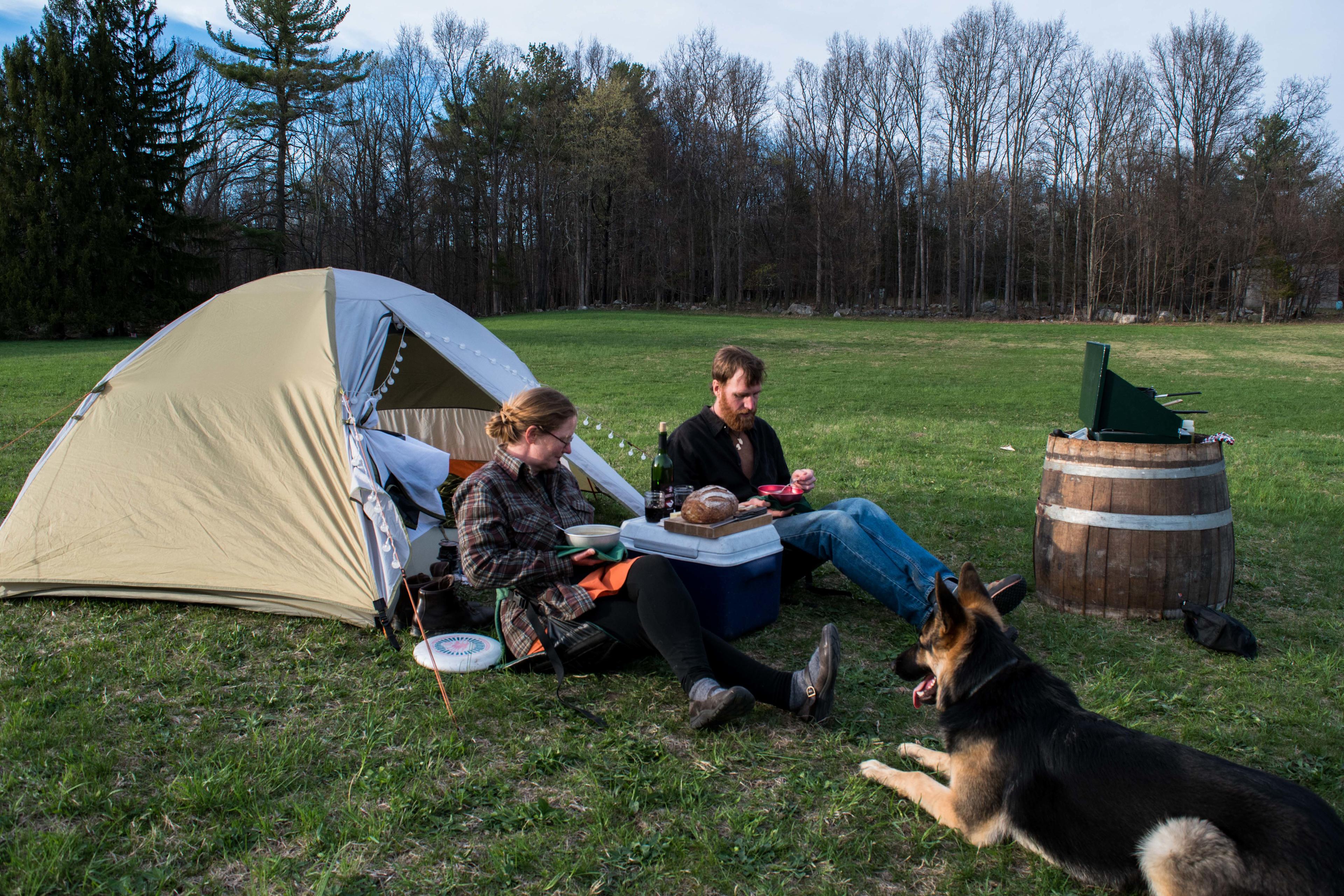 The campsite dining area.