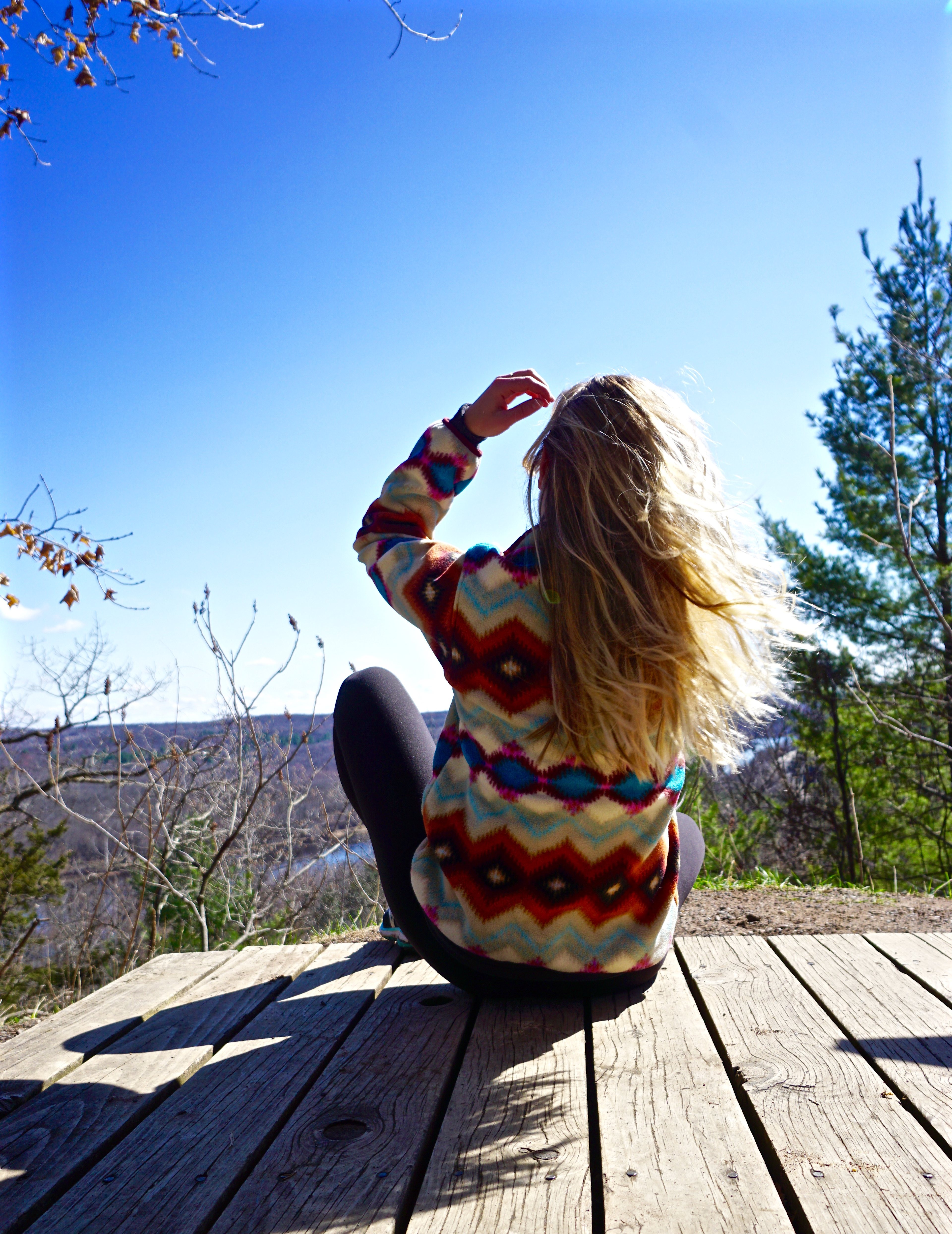 Taking in the scenic overpass of the St. Croix River Valley. 