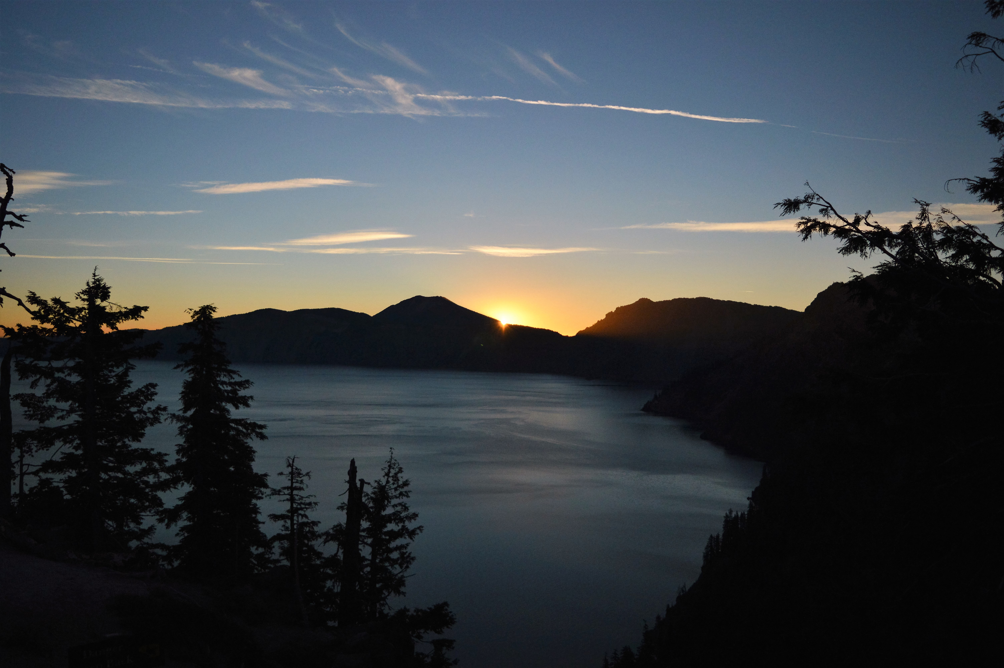 Sunrise over Crater Lake.