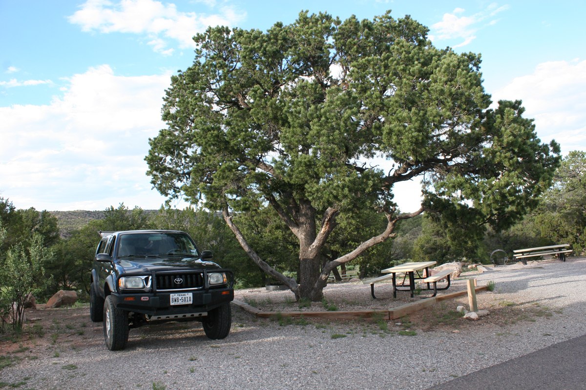 Our site on the canyon side