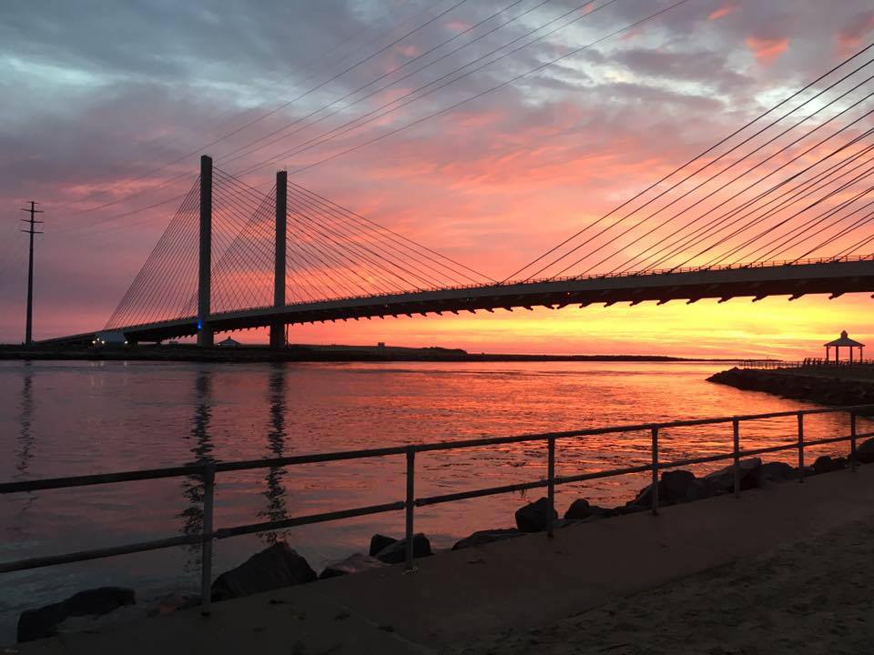 View of the bridge from the campground