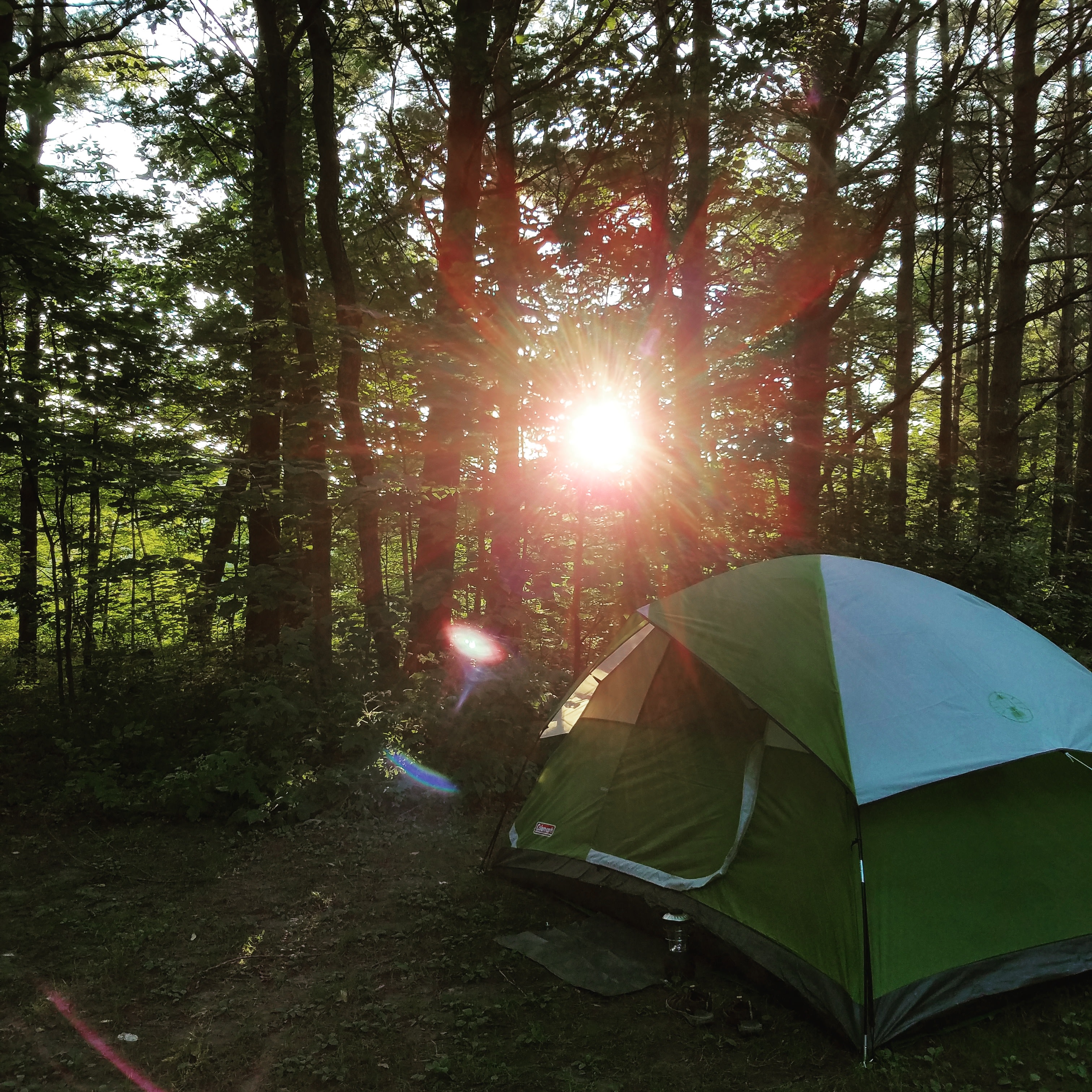 My camp site at dusk.  From August 2016.