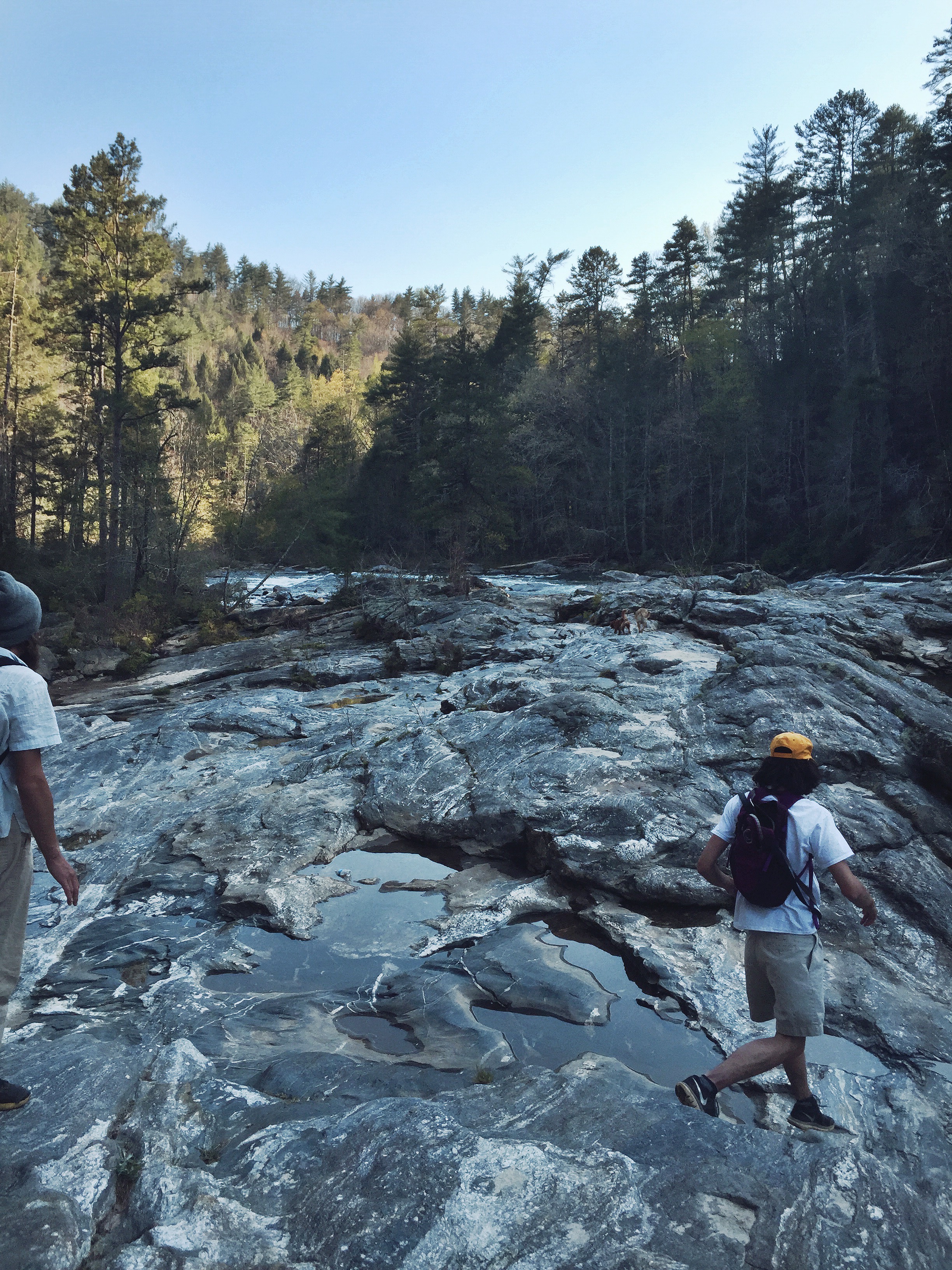 Hiking along Woodall Shoals before the sun goes down