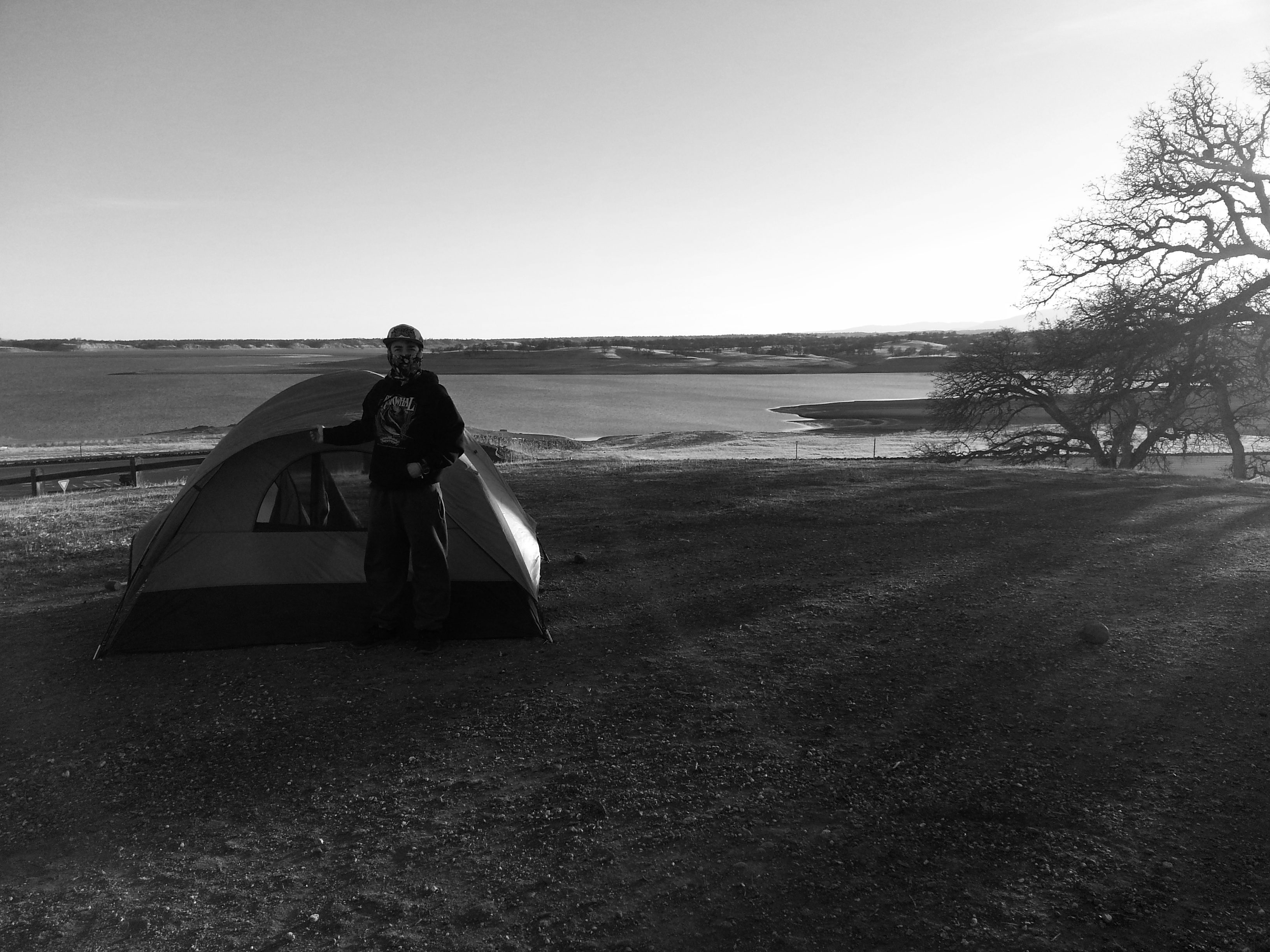 Our site and clear view of the lake.