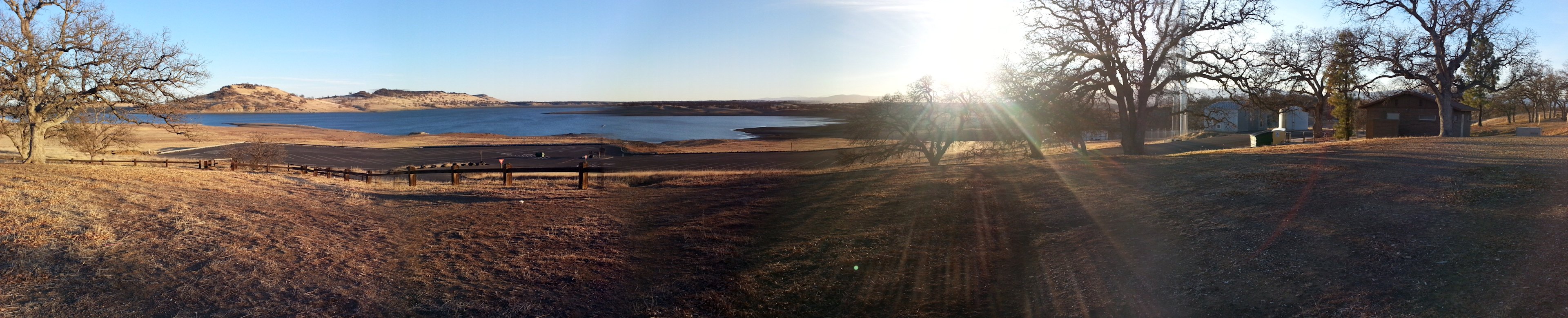 View of the lake from our site. It was low at this time a few years ago.