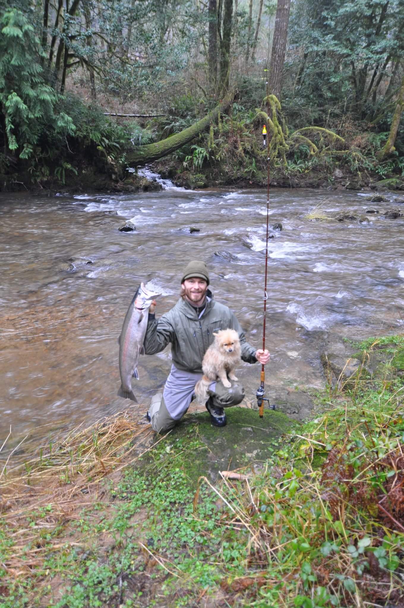 Steelhead fishing December through February. 