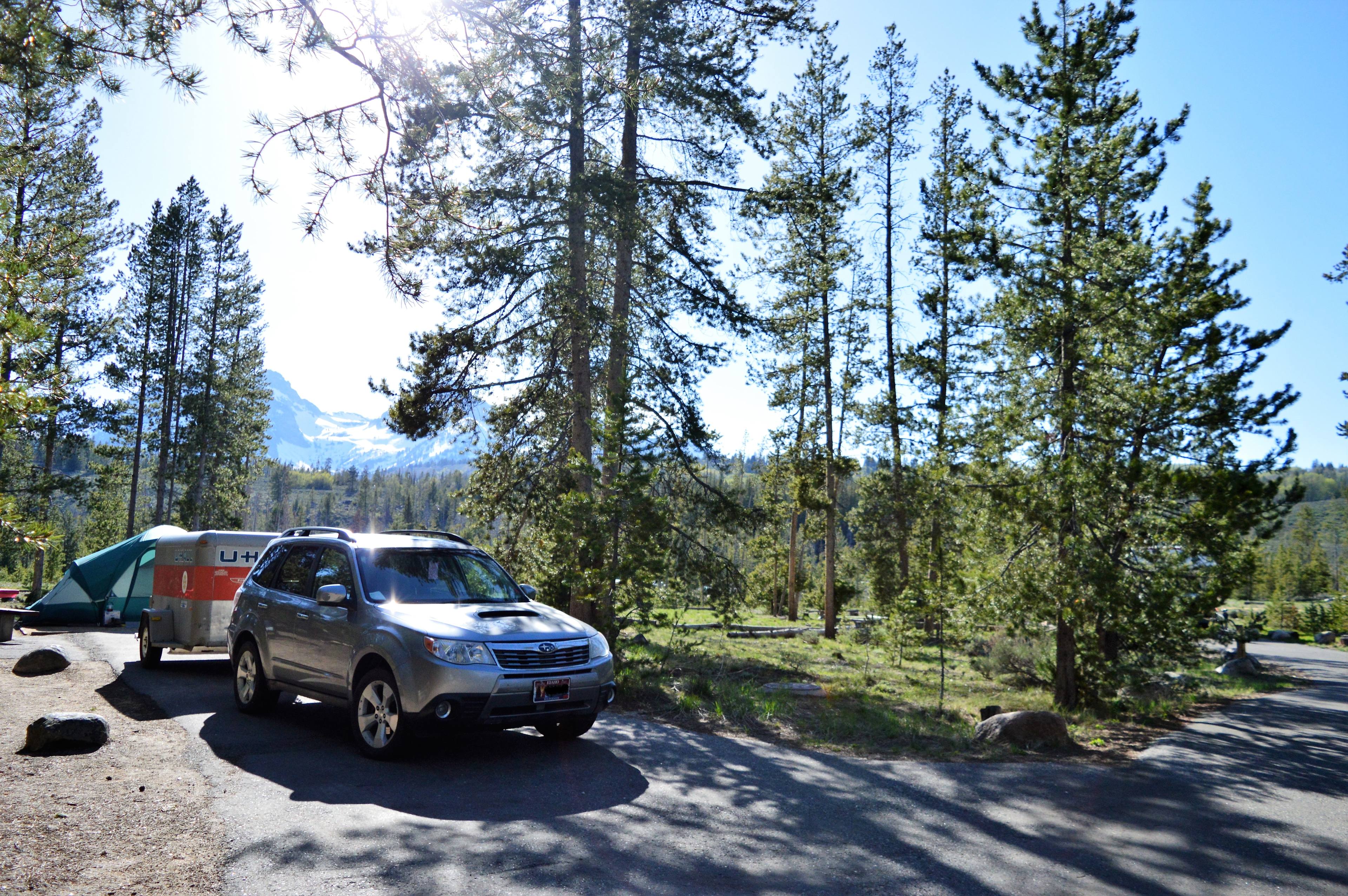 Lots of space around the camping ground as well as room for an RV and tow to be comfortable