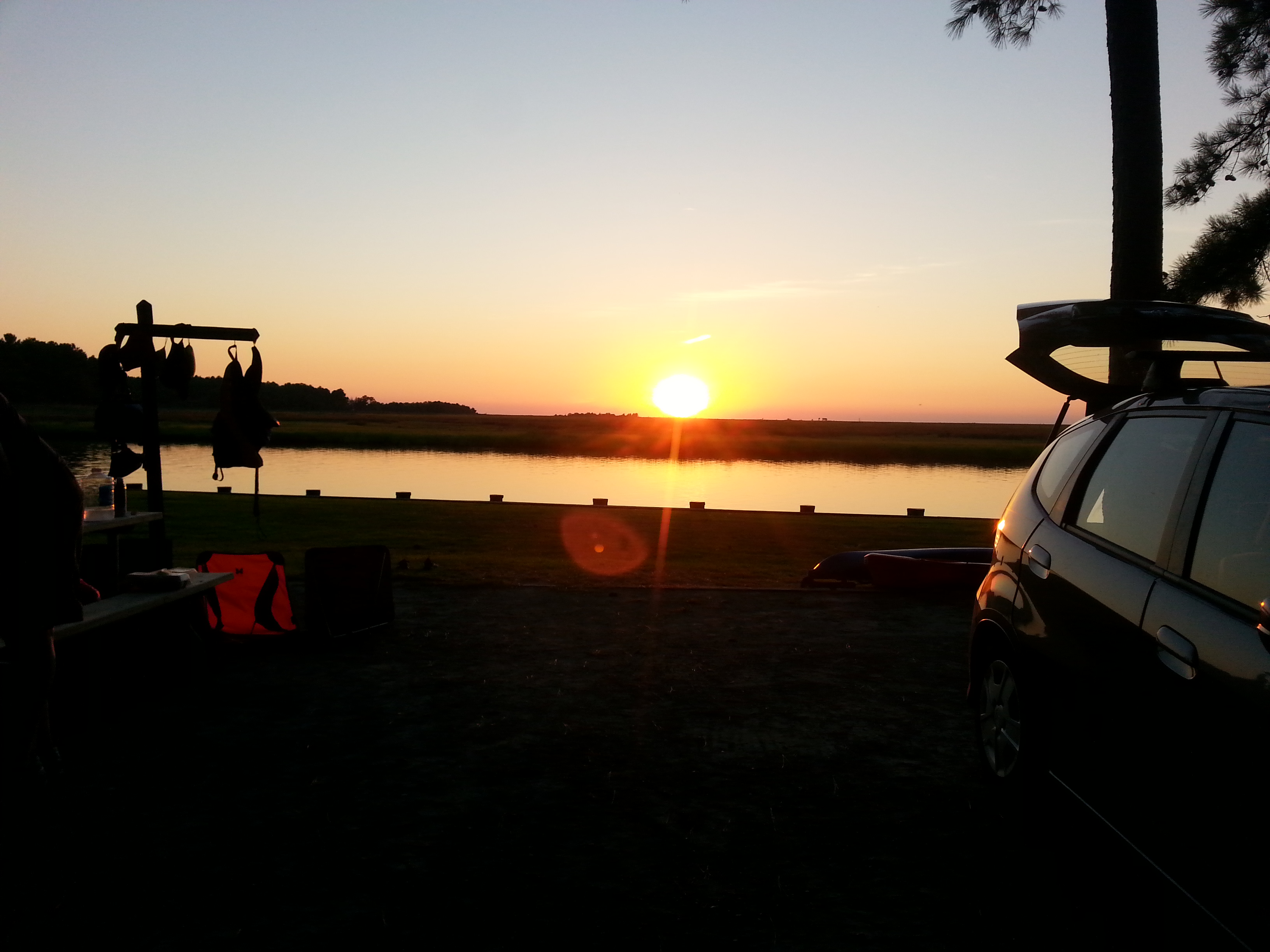 Great campsites, right on the inlet river leading out to the ocean.