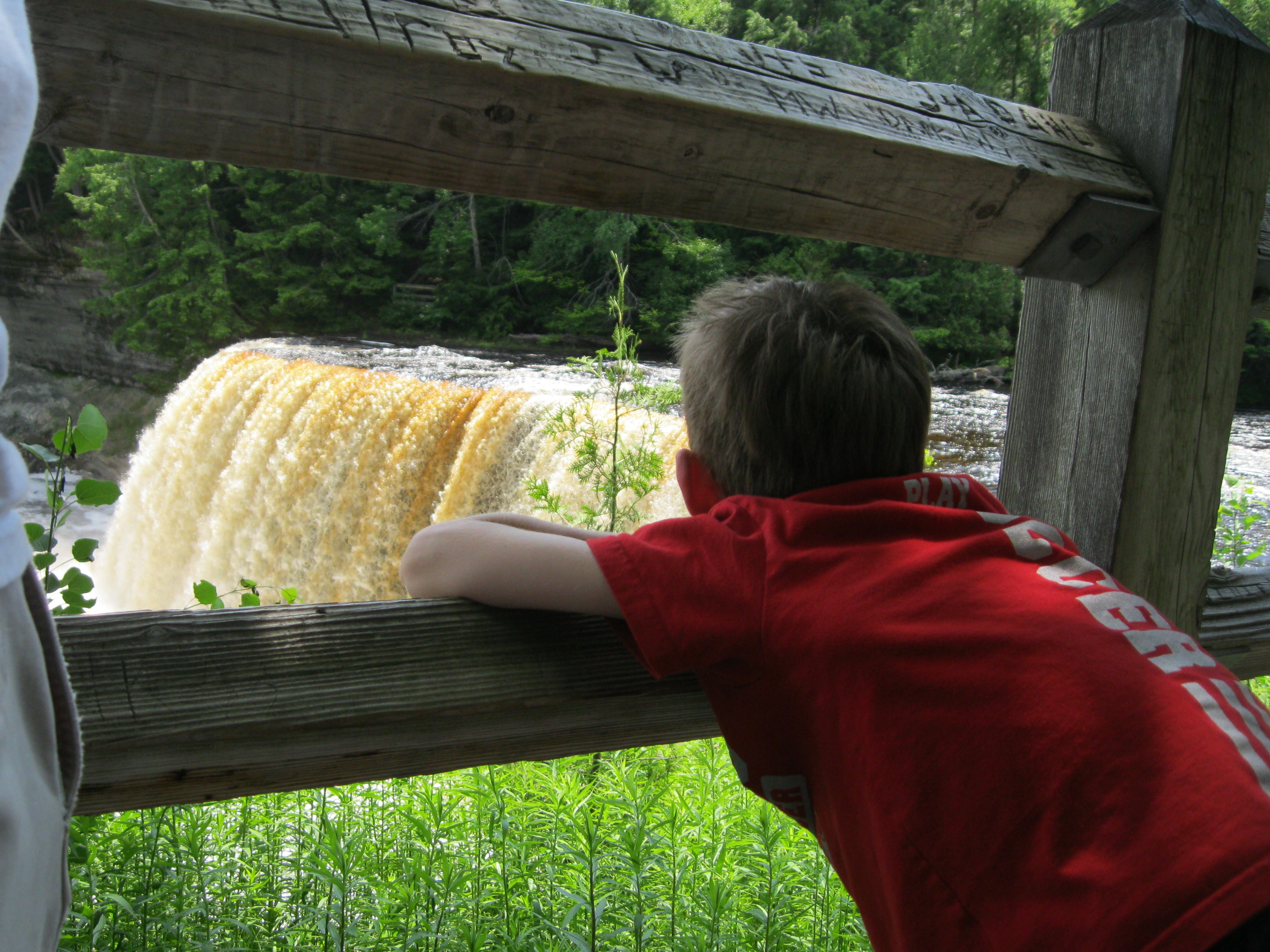 Get up close and hear the roar of the river from the viewing area.