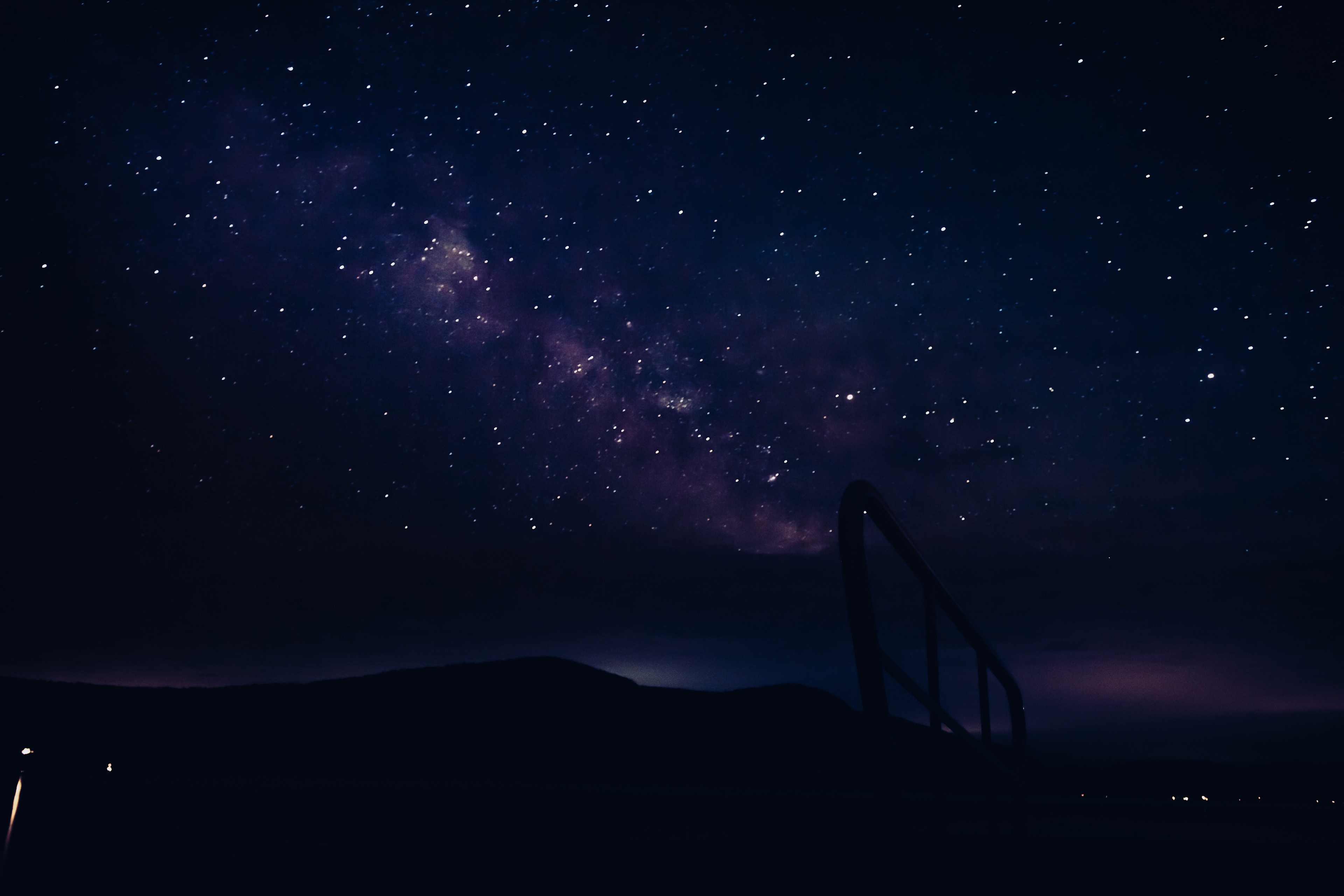 Great view of the stars out over the lake