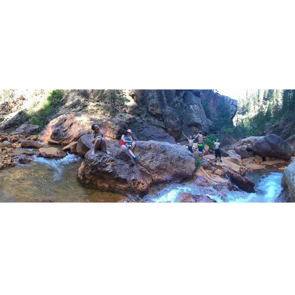Going up stream on Little Backbone Creek. 