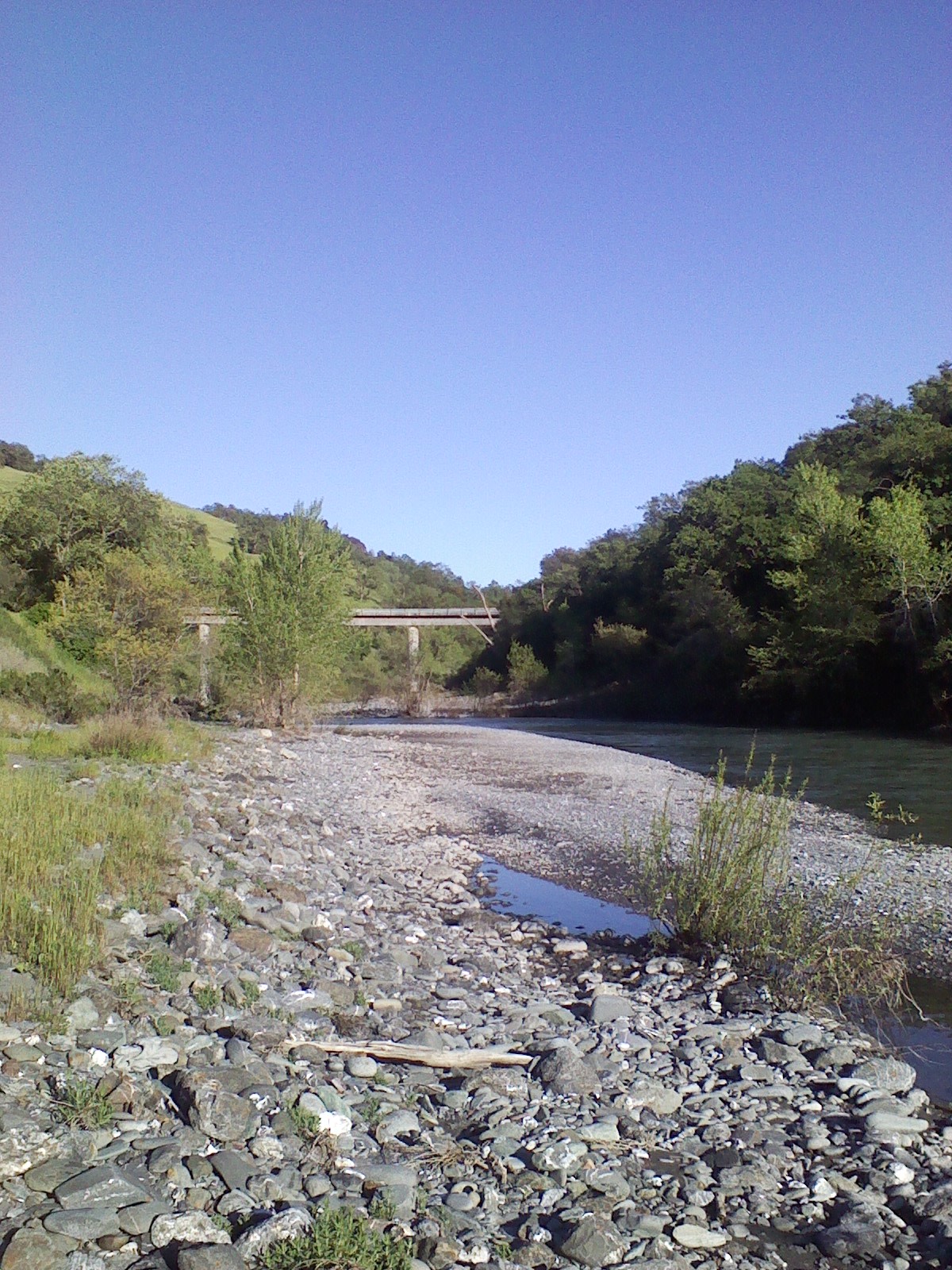 short walk down to the river