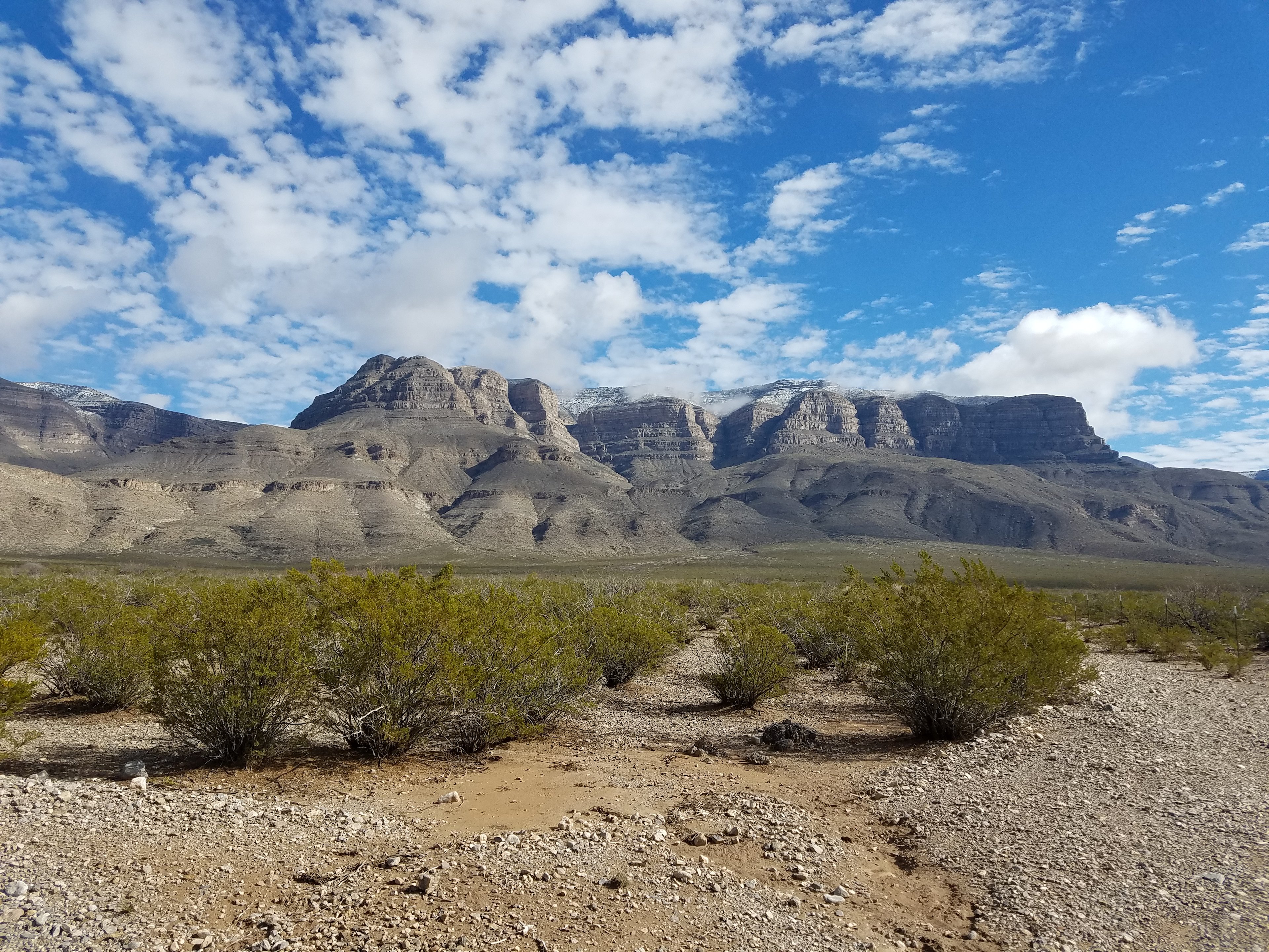 February view of the mountains from the park.