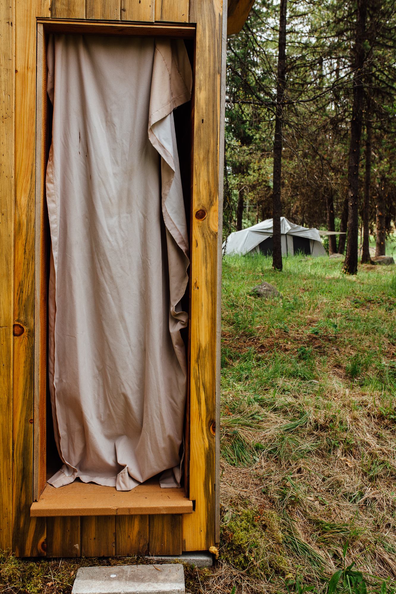 The outhouse for the tent spots...far enough away to be private, but close enough to see from camp.