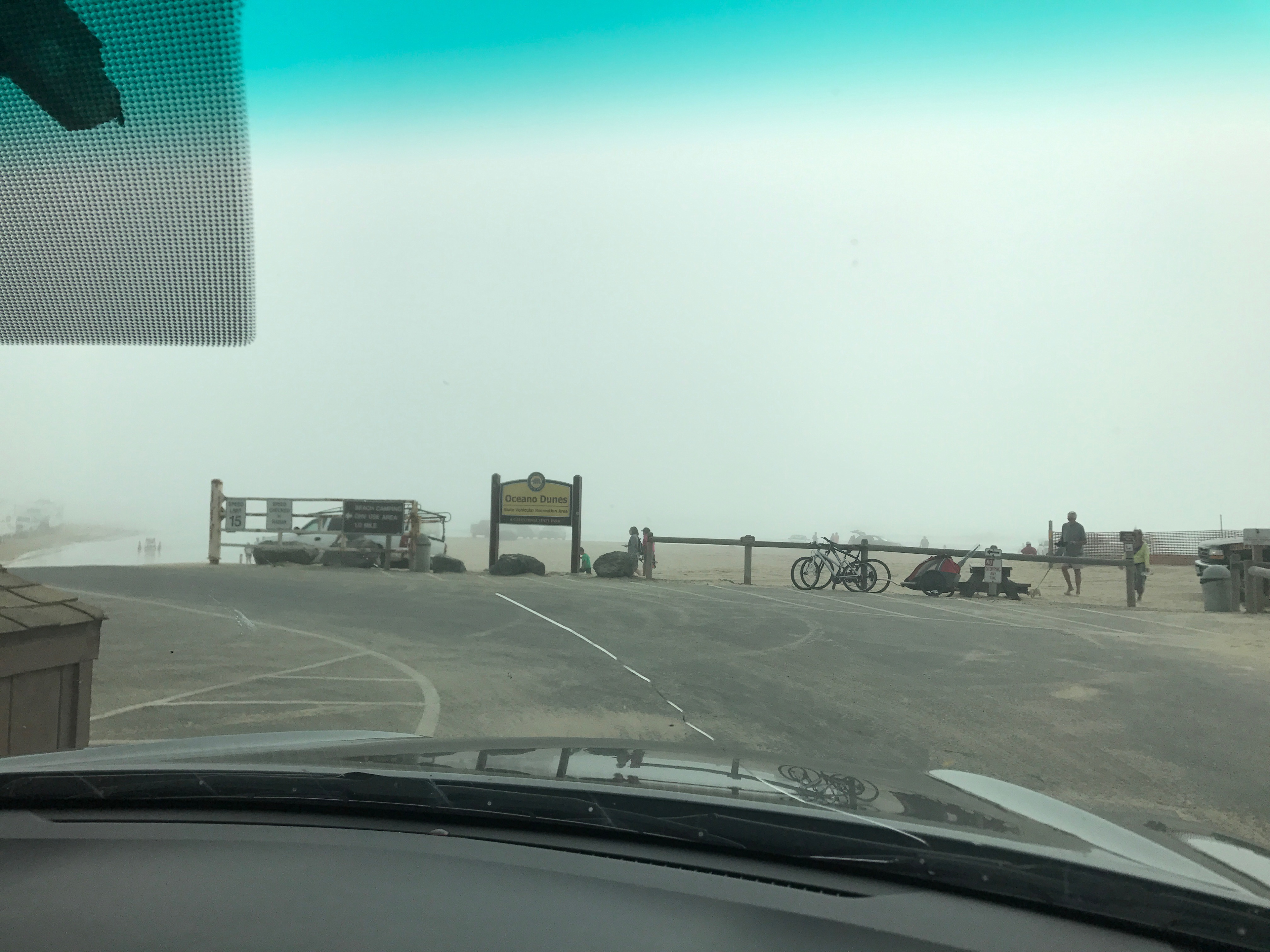 Campground sign upon paying at the entrance