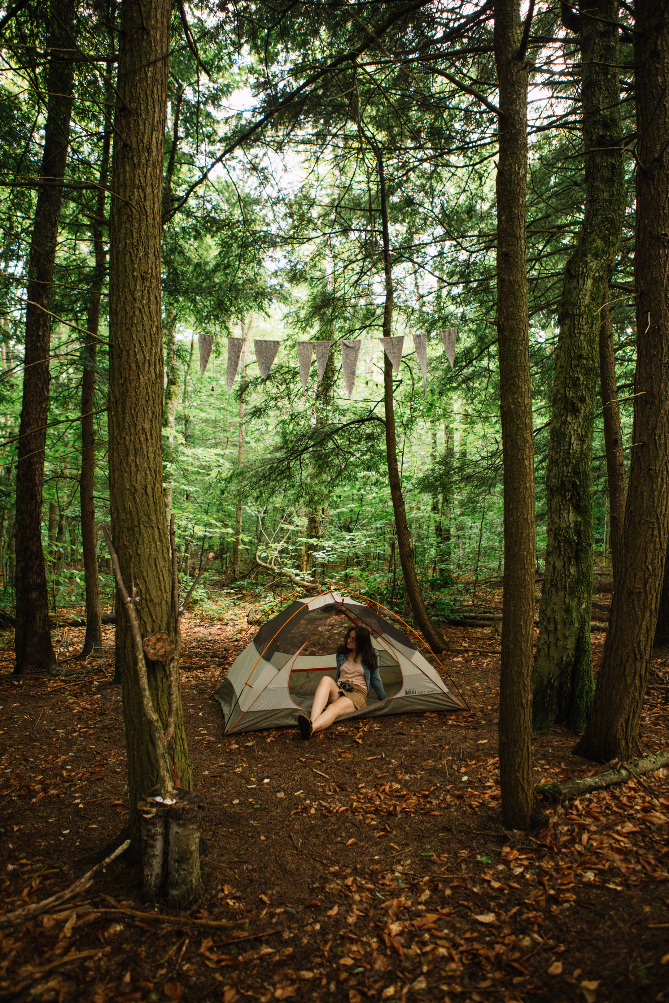 One of the campsites in the Faery Glen 