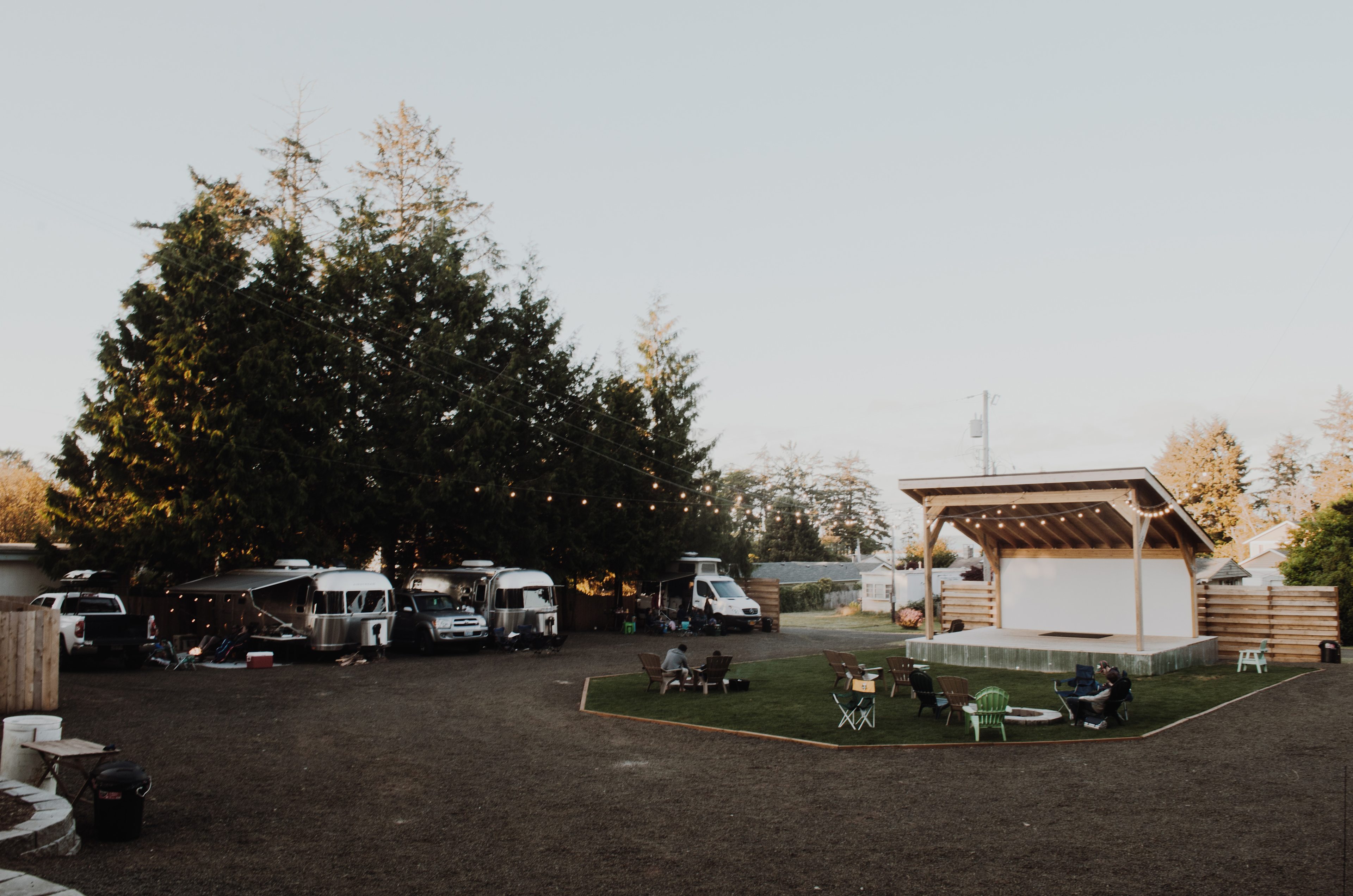 RV Hookups are right next to the stage. 