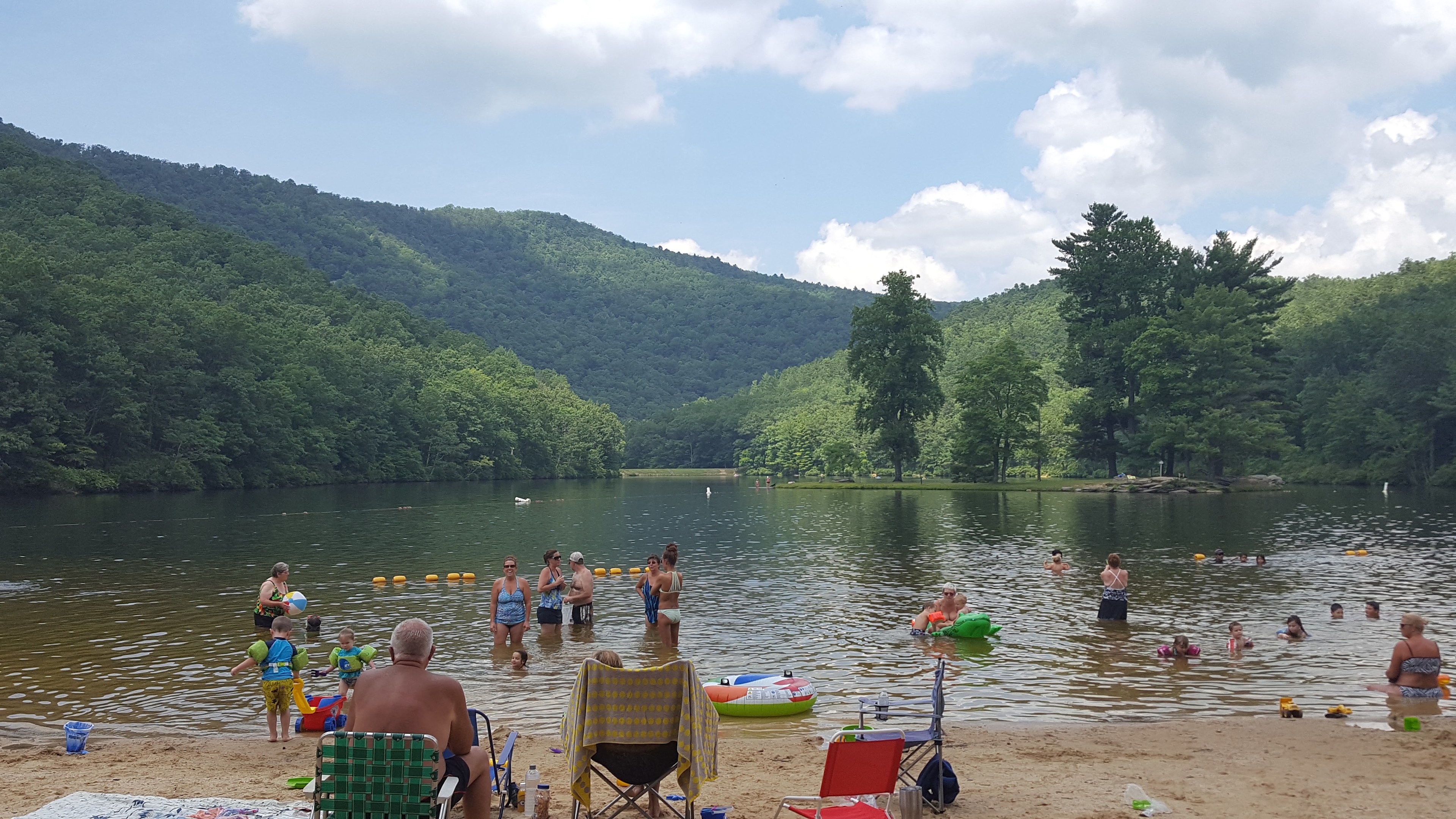 The beach at Sherando Lake
