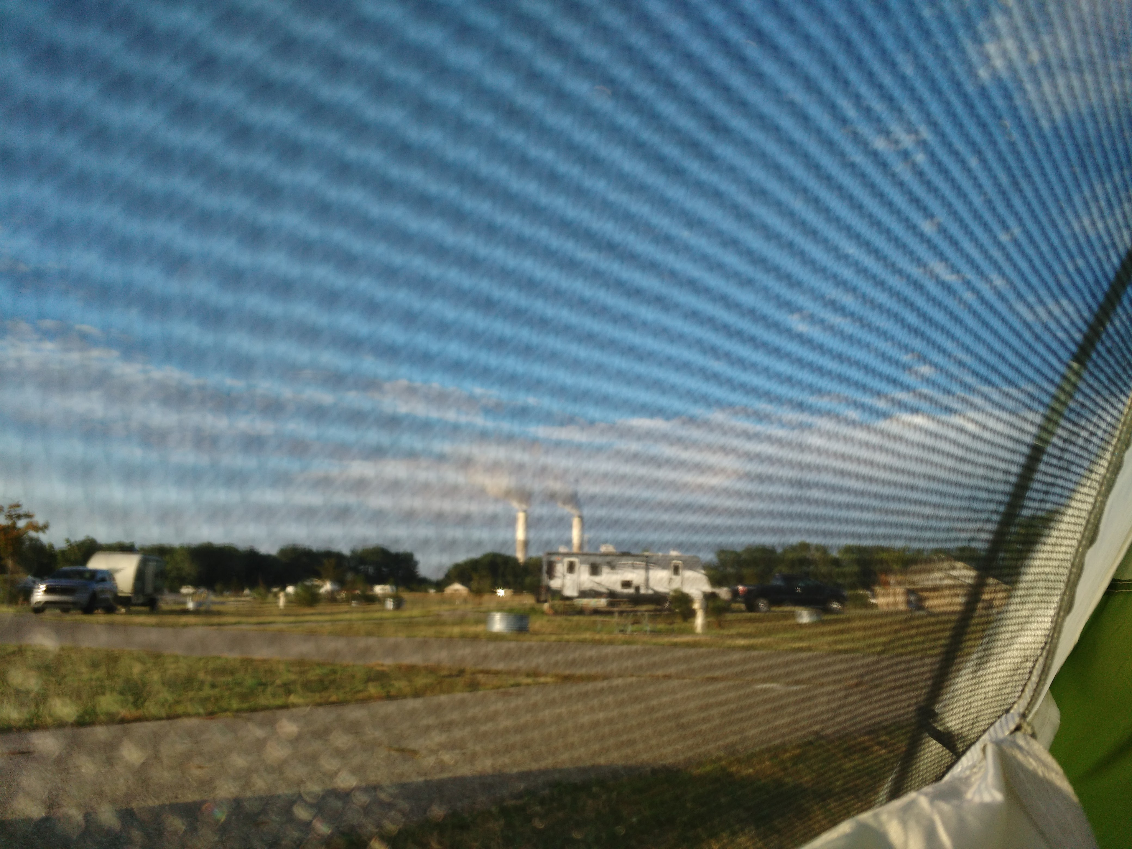 View "beautiful view" from our tent. 