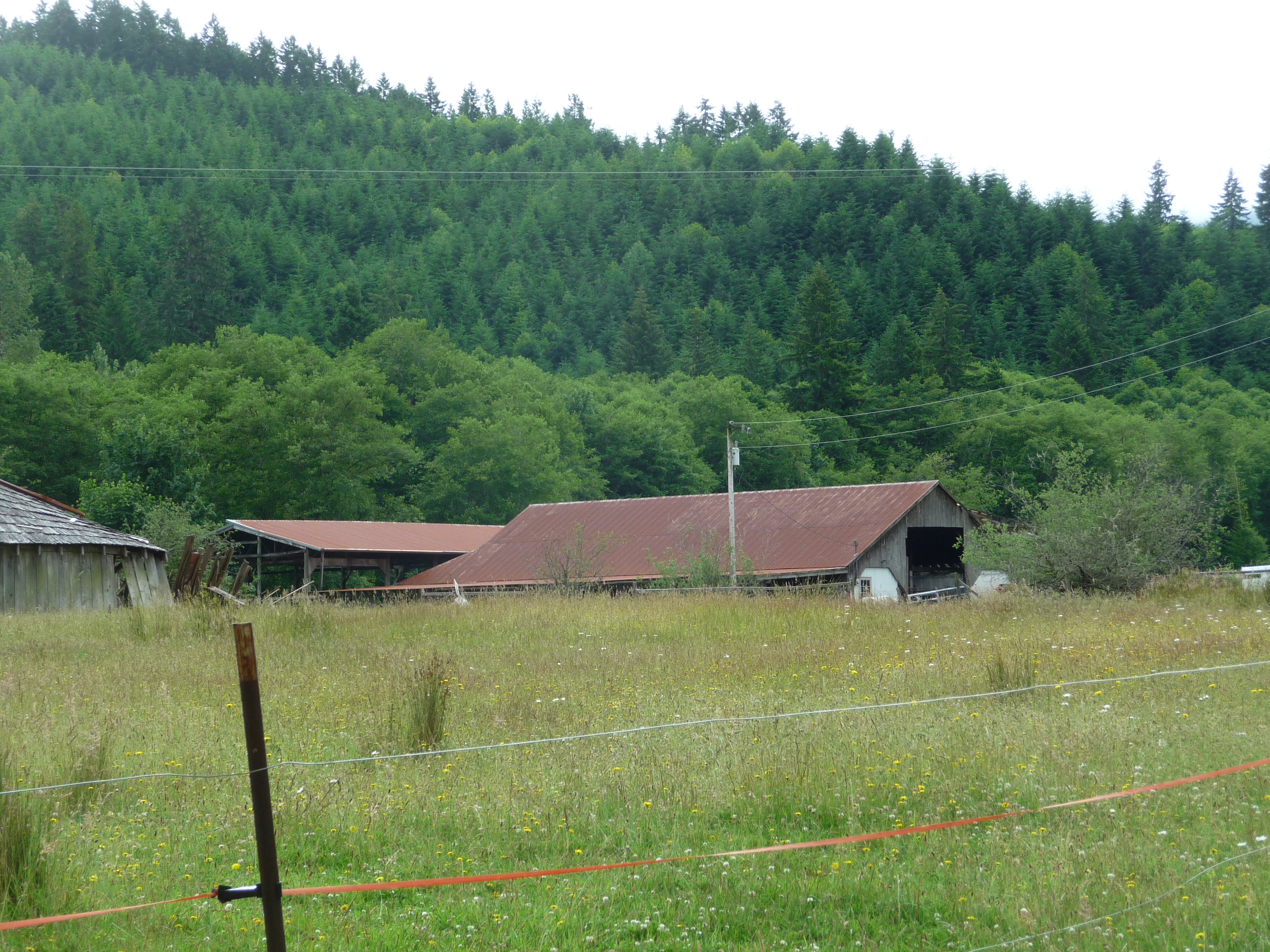 Field in front of the barn with a full SE view.