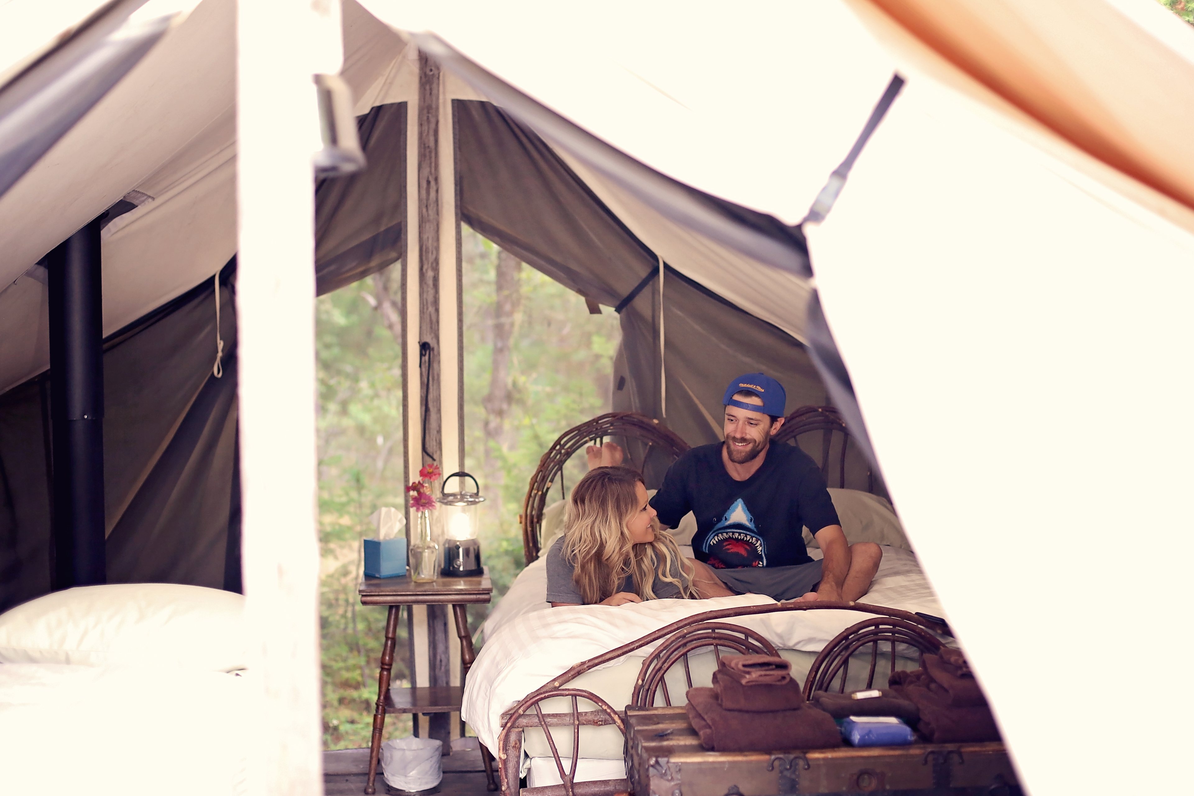 The beds were so comfy! I loved how there were two openings on both sides of the tent.