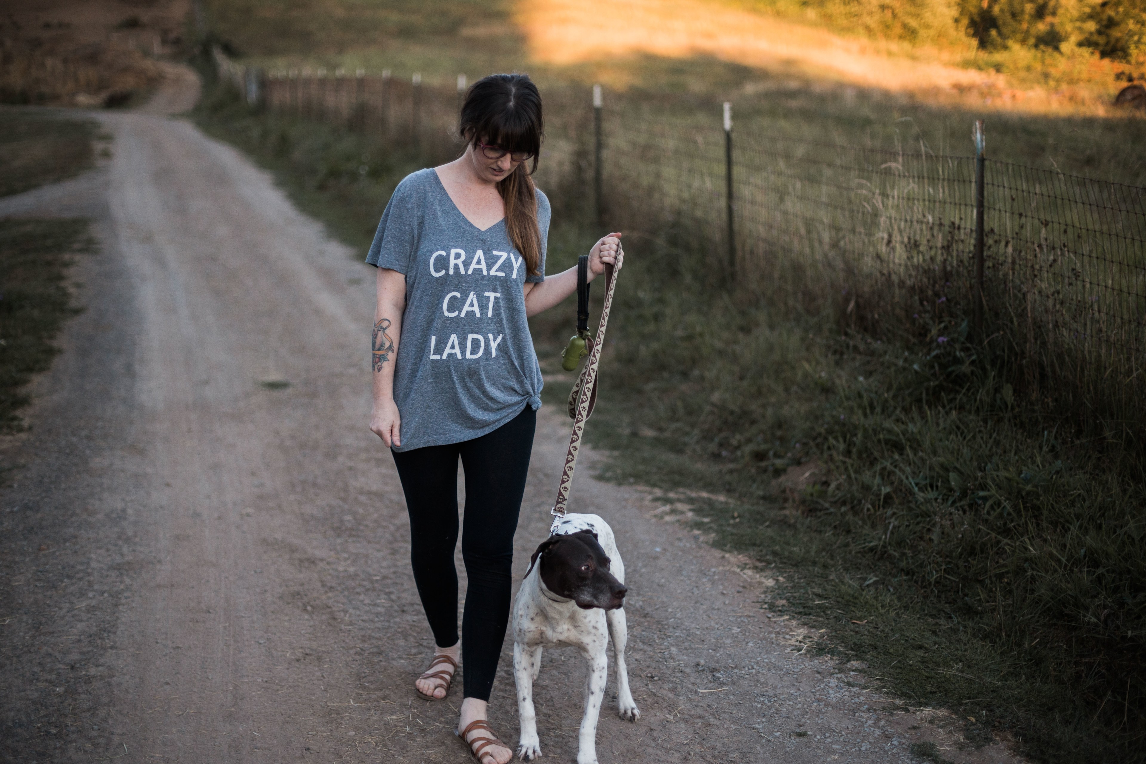 Walking around the property