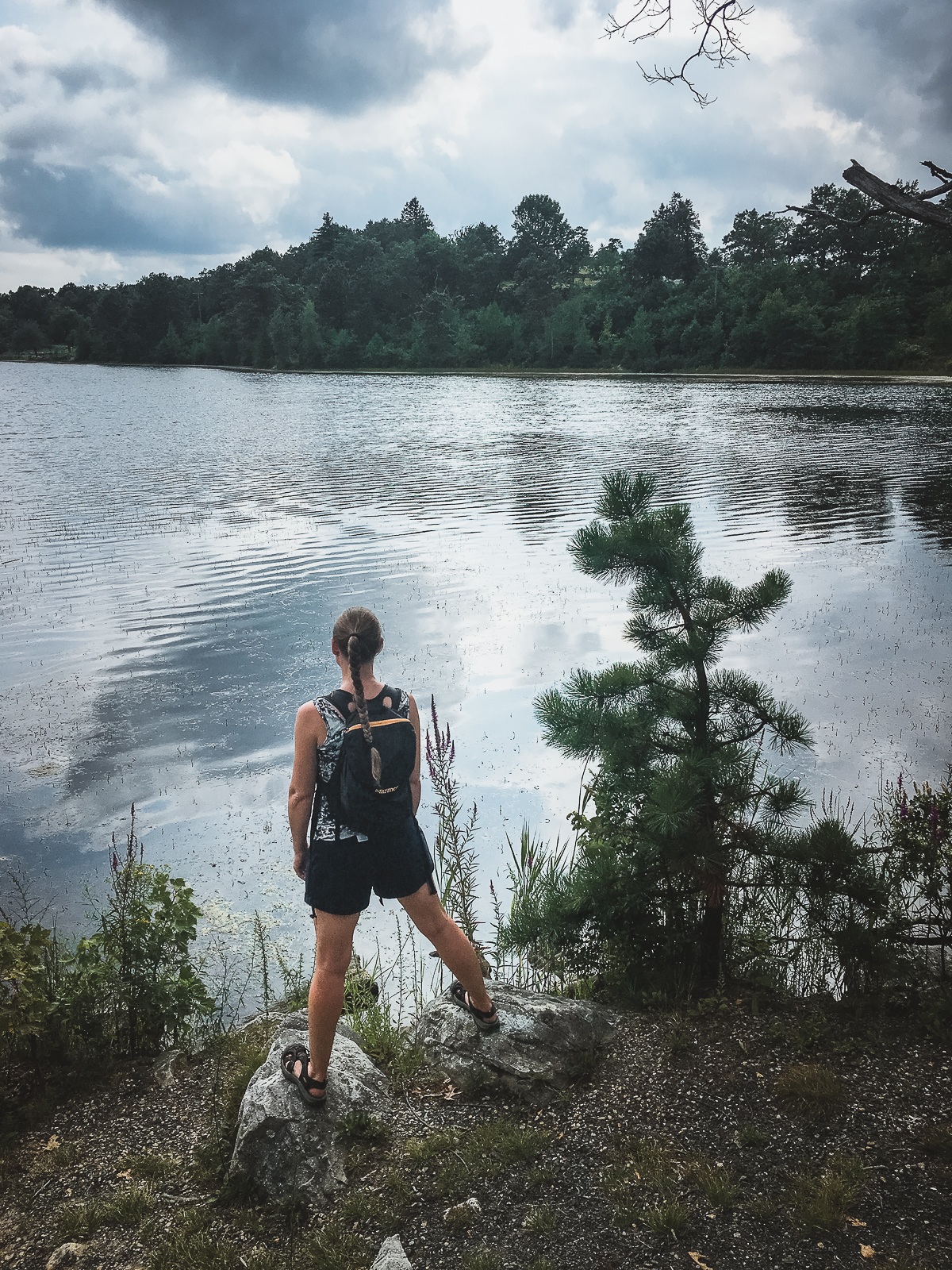 Lake Mercia has a swimming beach just outside the frame of this shot.