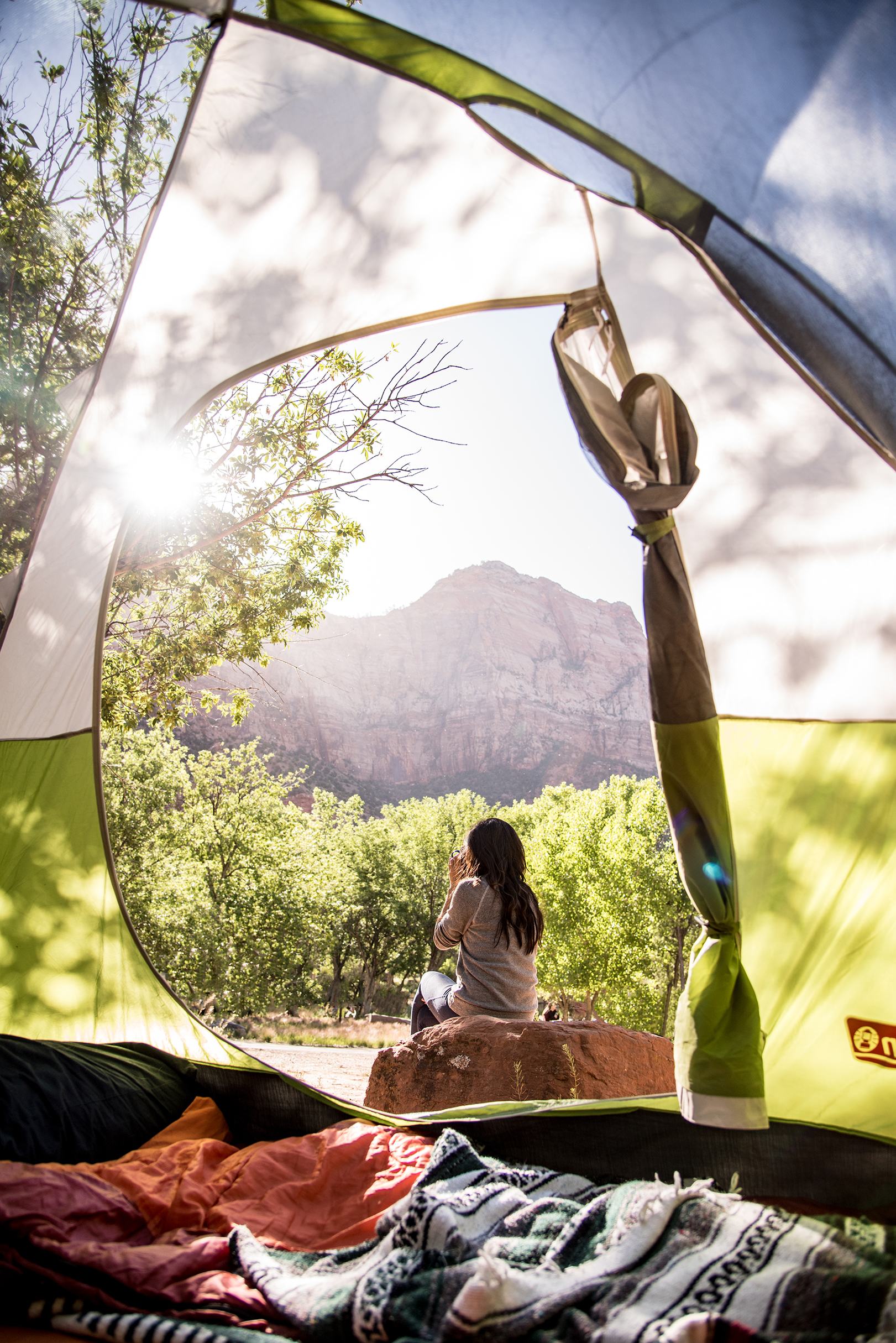 The view from our tent at South Campground