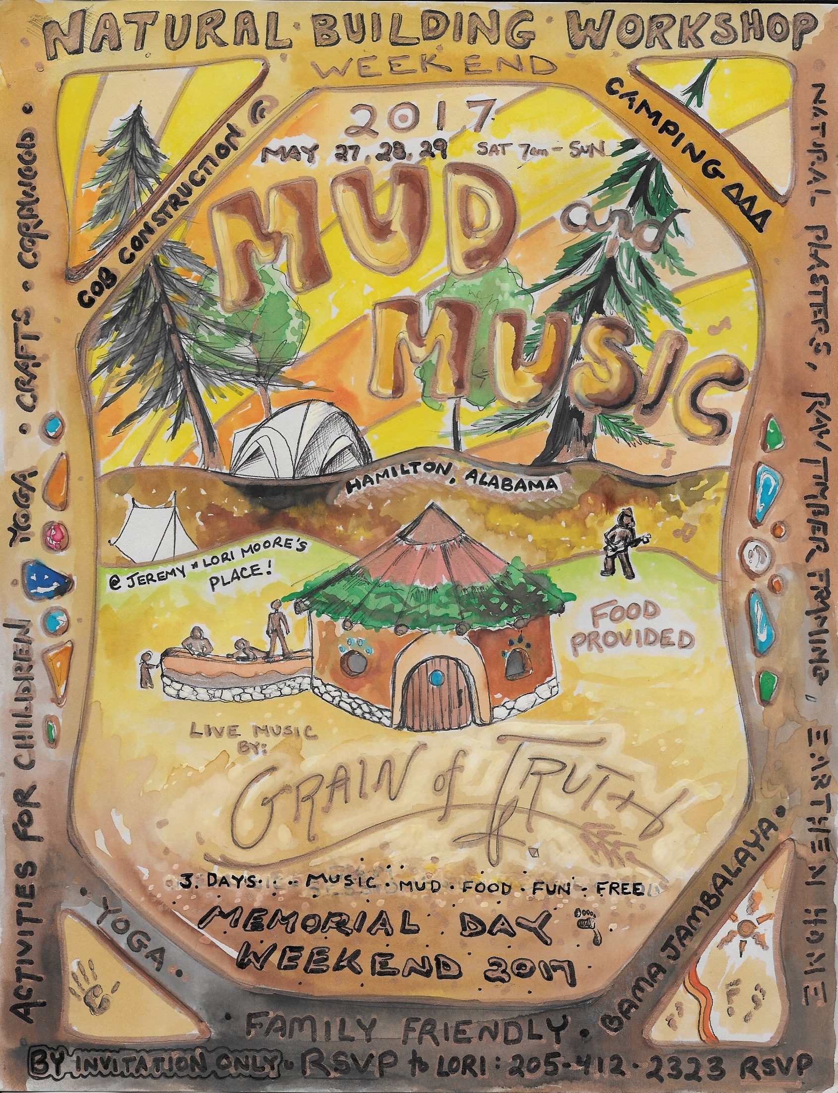 This was the flier for a workshop weekend we hosted this past Spring.