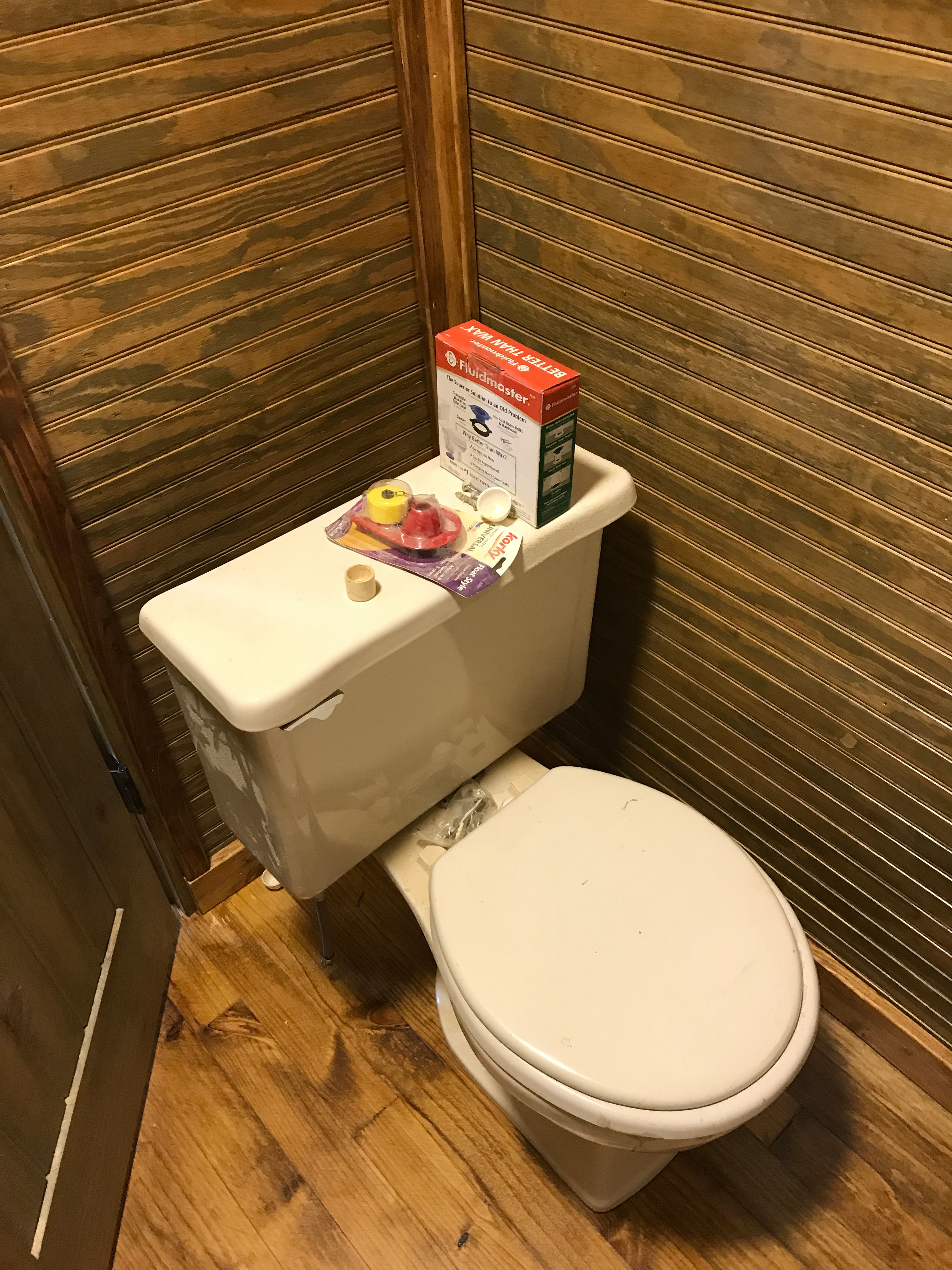 commode in bathroom