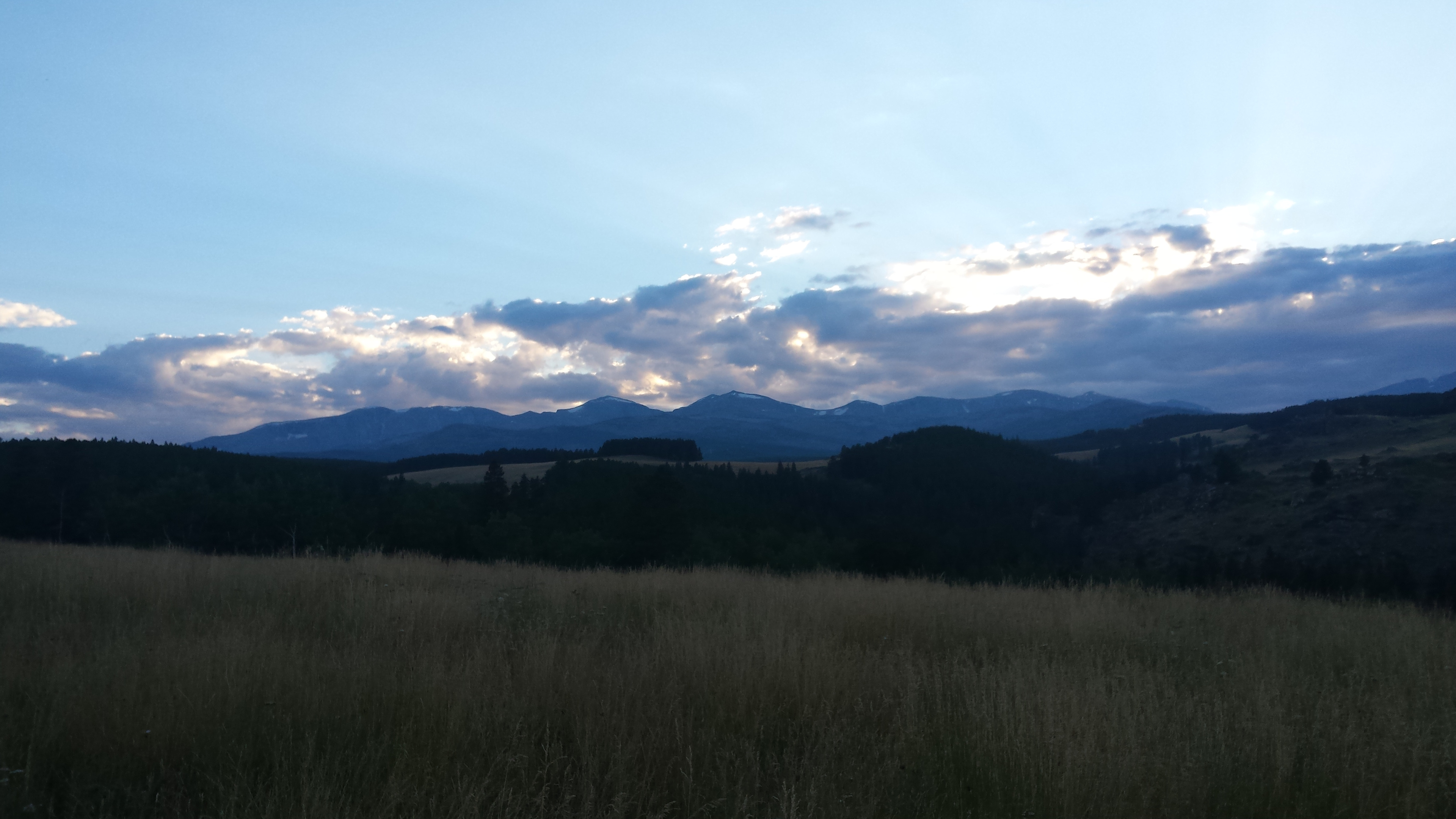 The Bighorn Mountain Range, Cloud Peak Wilderness, from the trail above the campground,