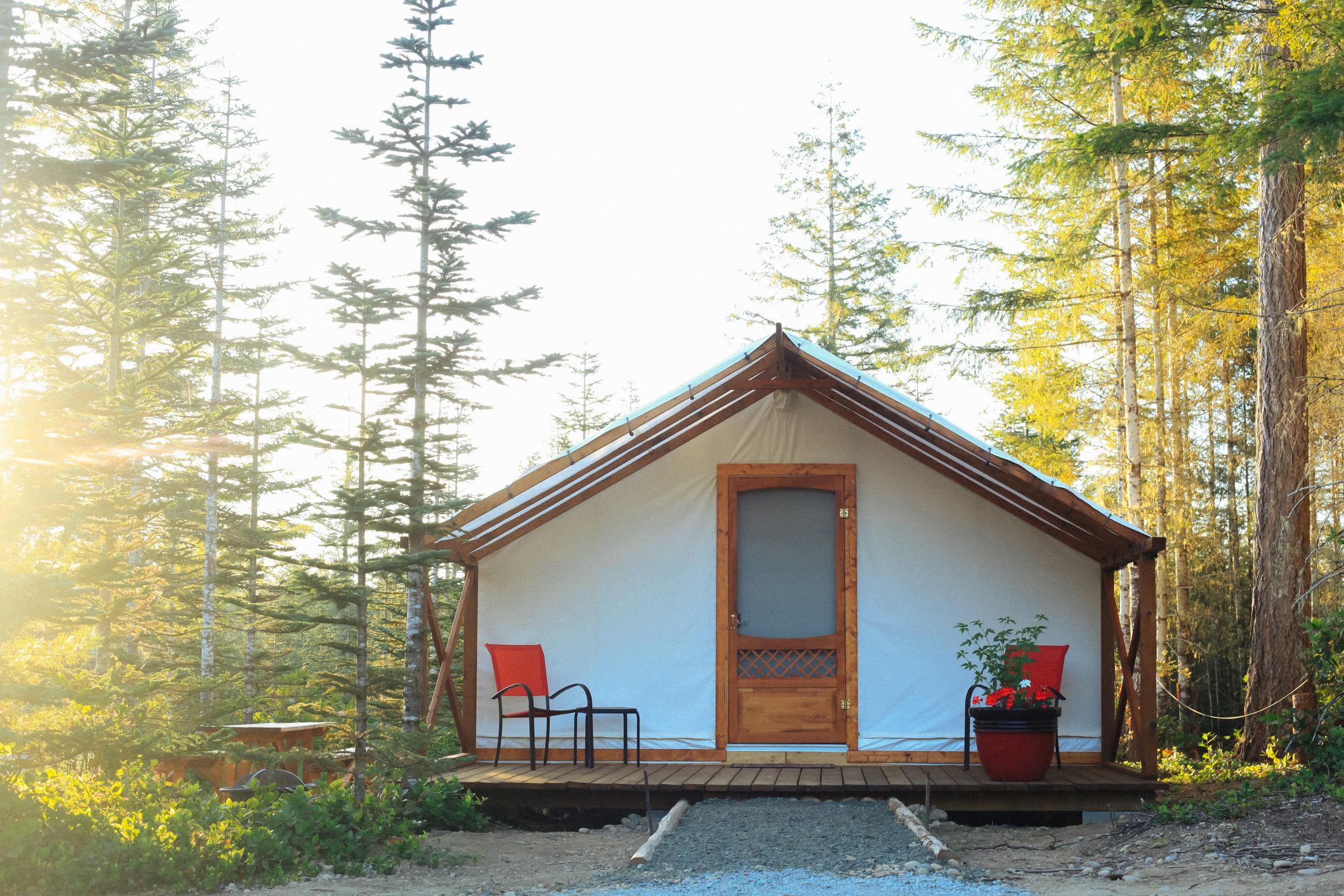 Morning light over Cabin 1