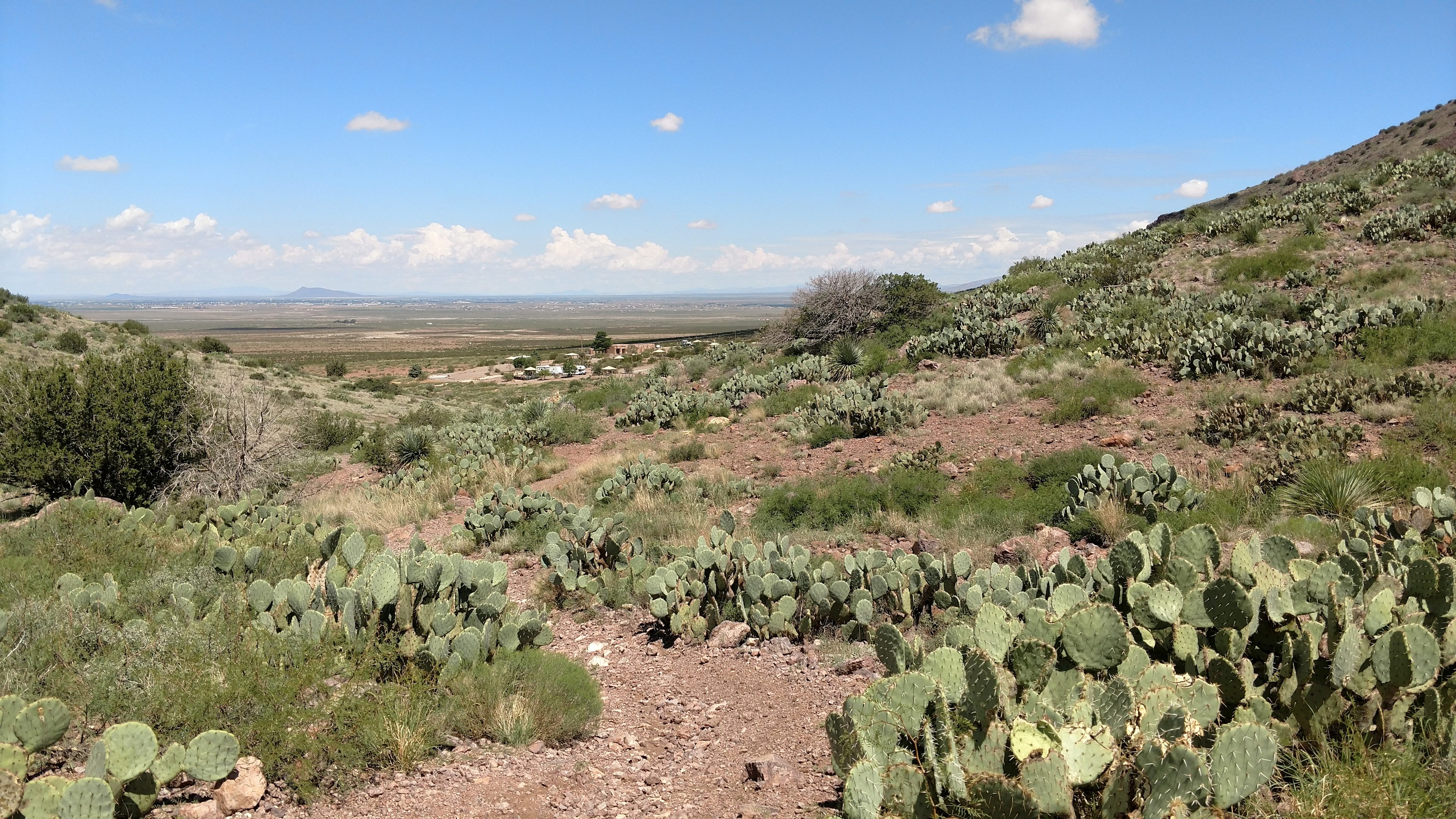 Looking down at the campground from the Thunder Egg Trail.