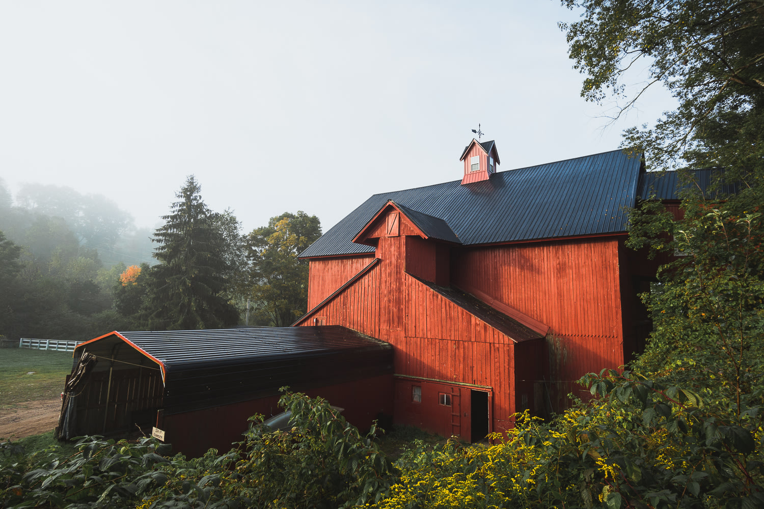 A red barns is an iconic image of the Northeast. The Stony Creek Farmstead farm store is located in this one.