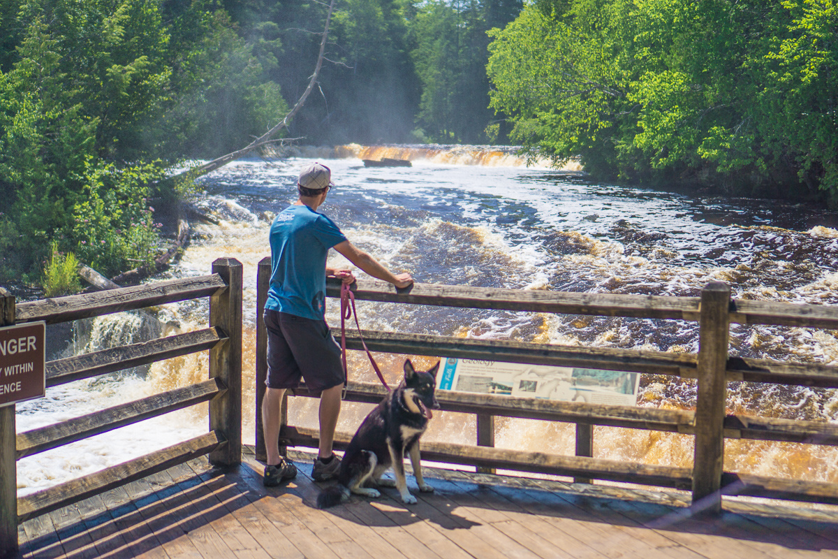View of the lower falls; 1 mile hike from campground.