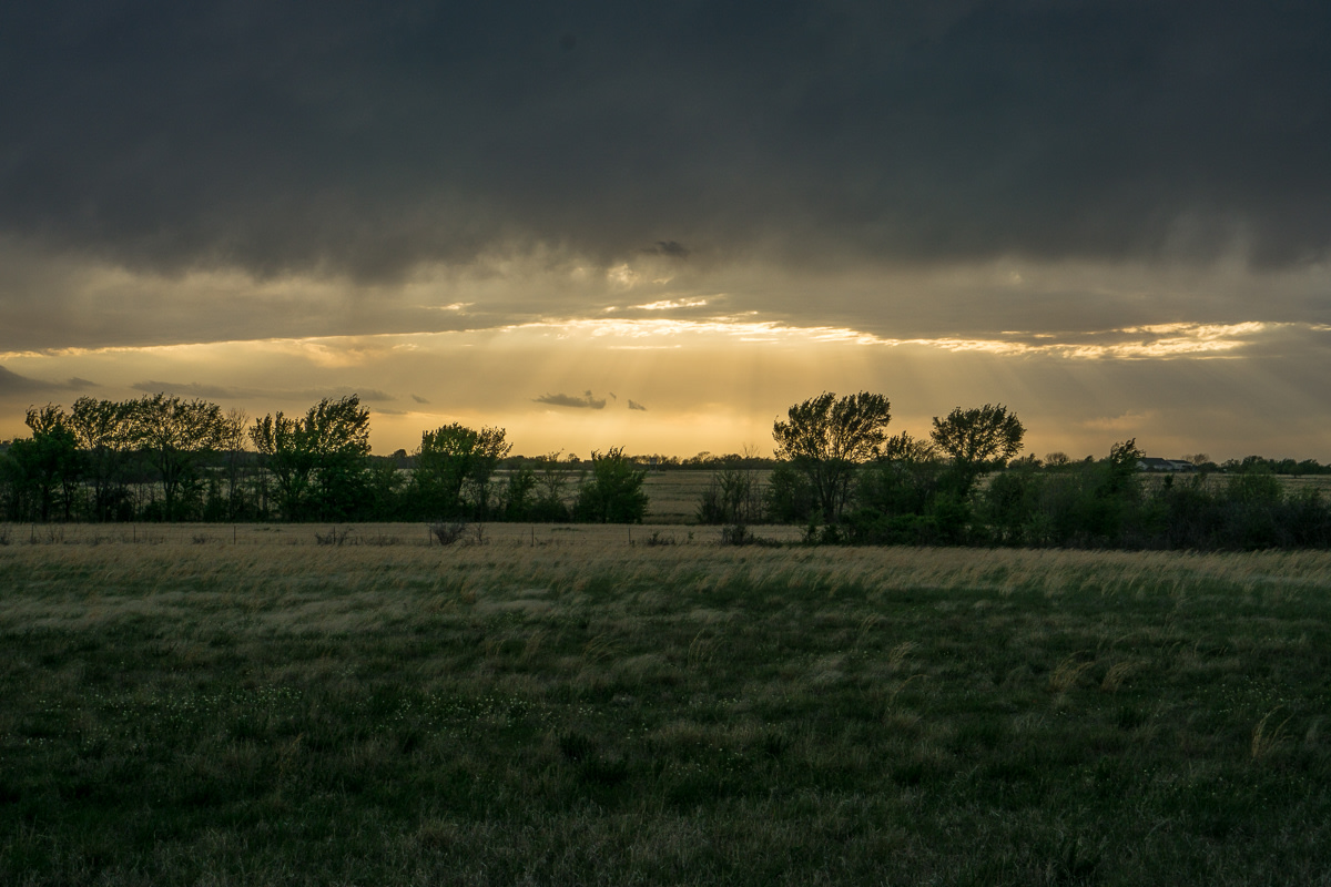 Gorgeous fields just outside of the campground can be seen out west.