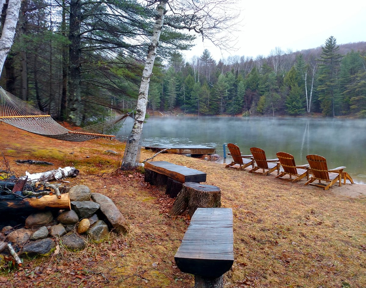Adirondack Chairs, Pond, Fire Pit, Hammock, Love