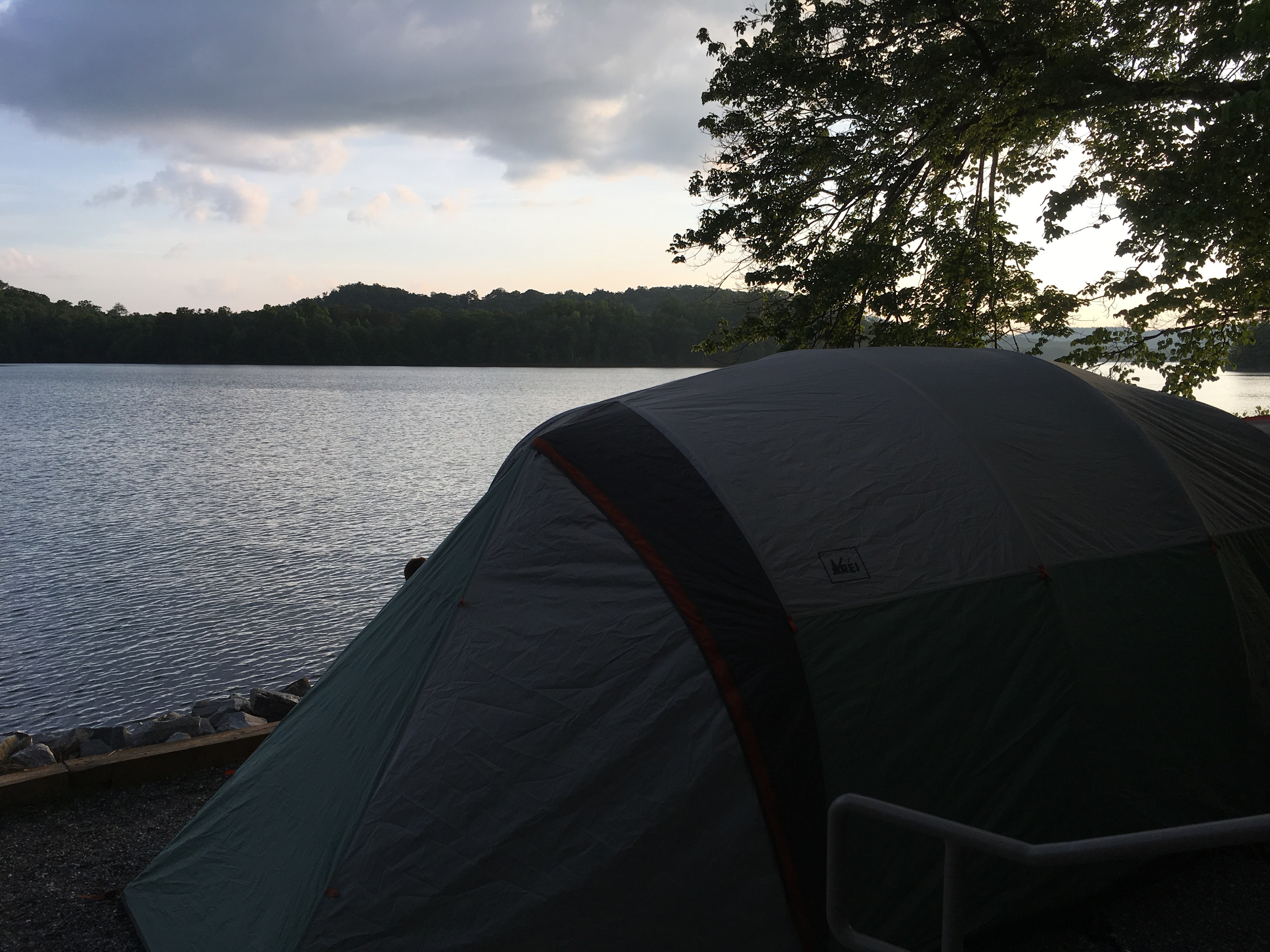 We were able to swim right from our site by the lake...